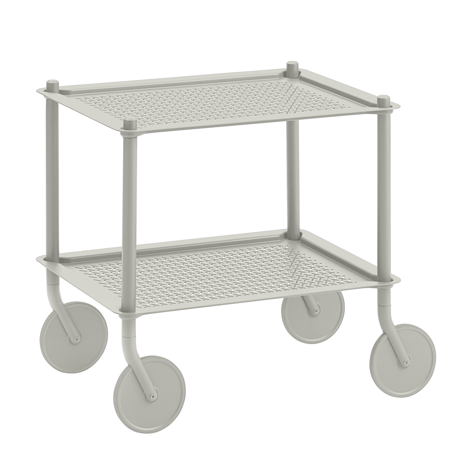 Muuto - Flow Trolley 2 Layer Grey - Serveringsvagnar - Normal Studio - Grå - Metall