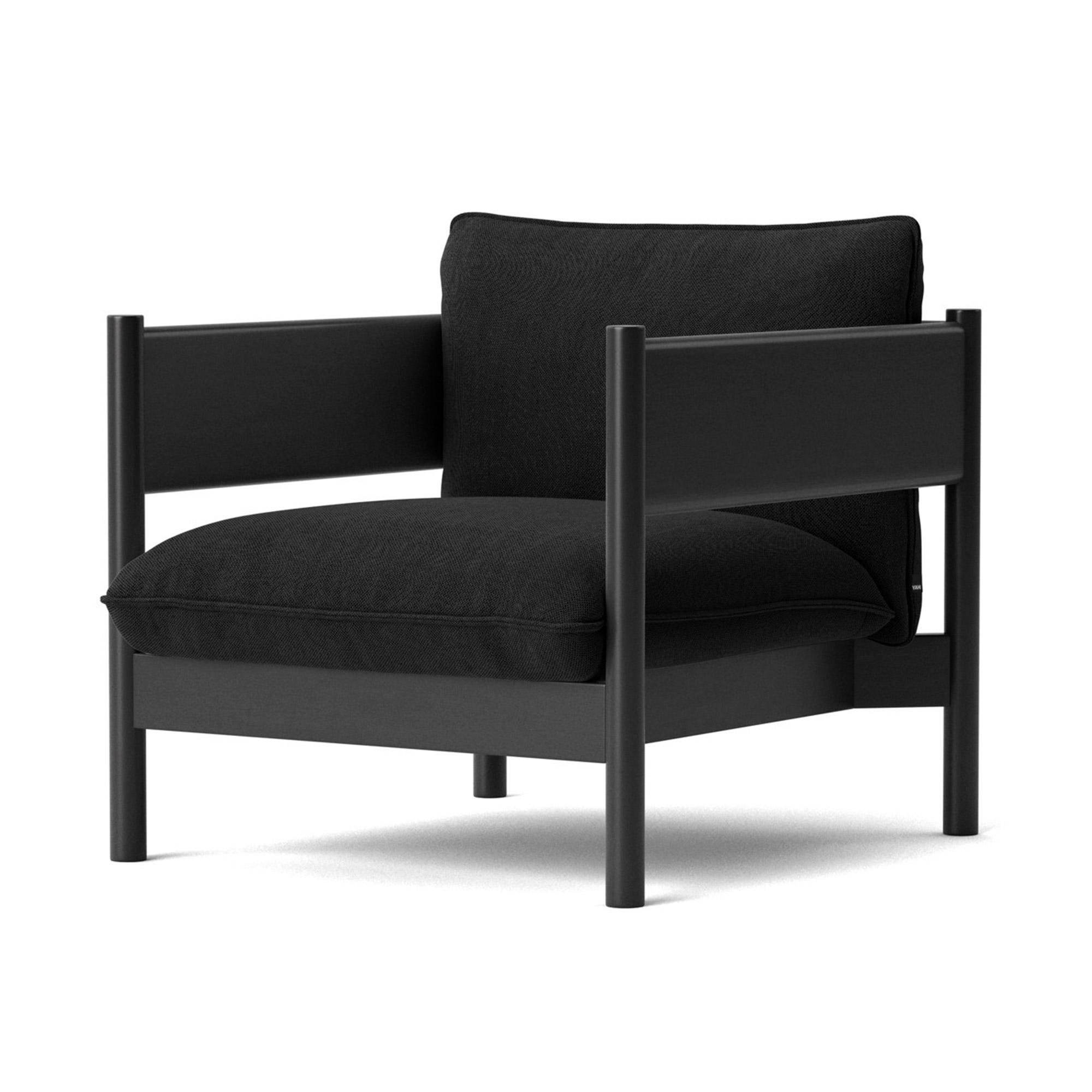 HAY - Arbour Club Armchair Re-Wool 198 / Black Lacquer Beech - Fåtöljer - designer_andreas_engesvik,Daniel Rybakken - MDF/Trä