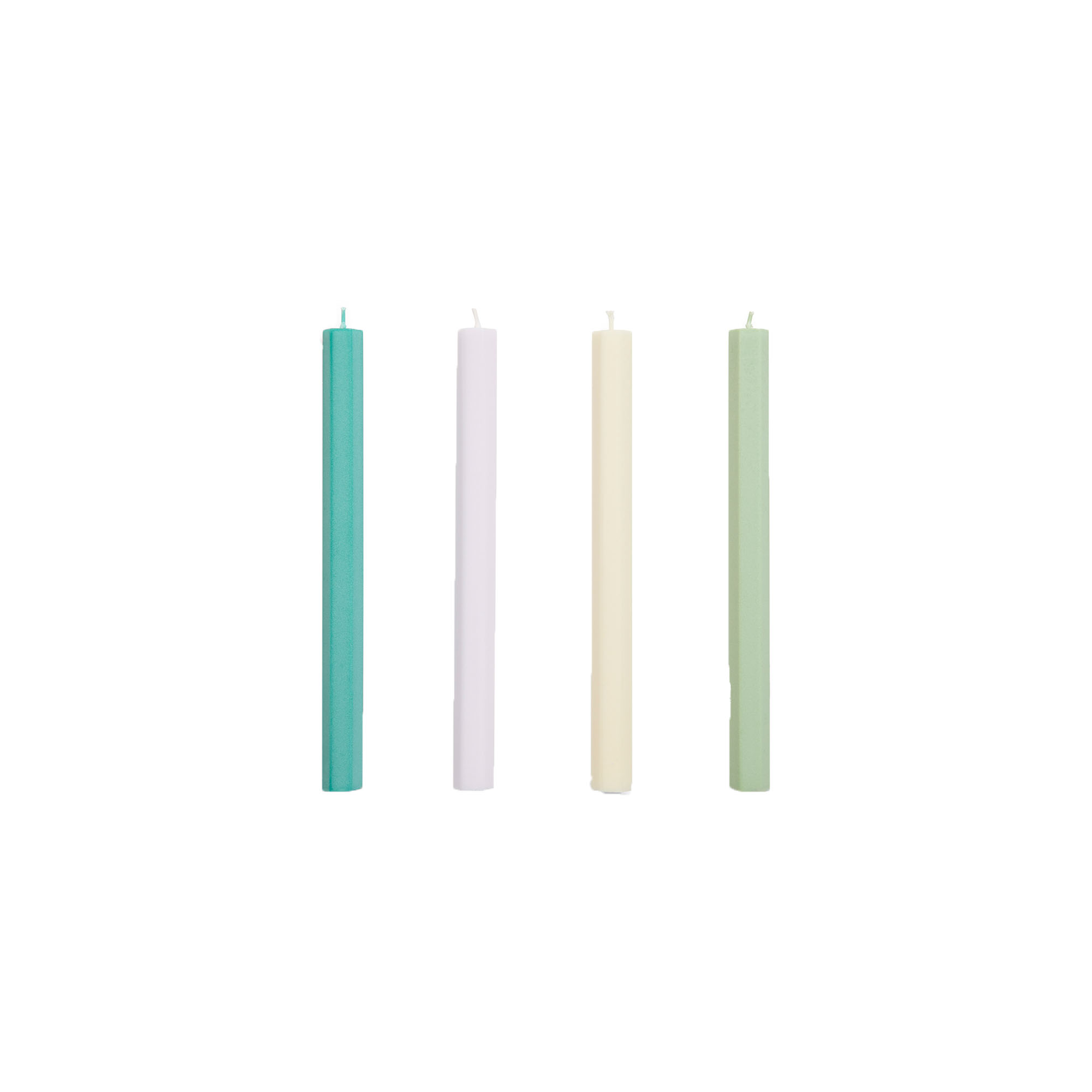 HAY - Hexagon Candle Pastel Set of 4 - Ljus - Flerfärgad