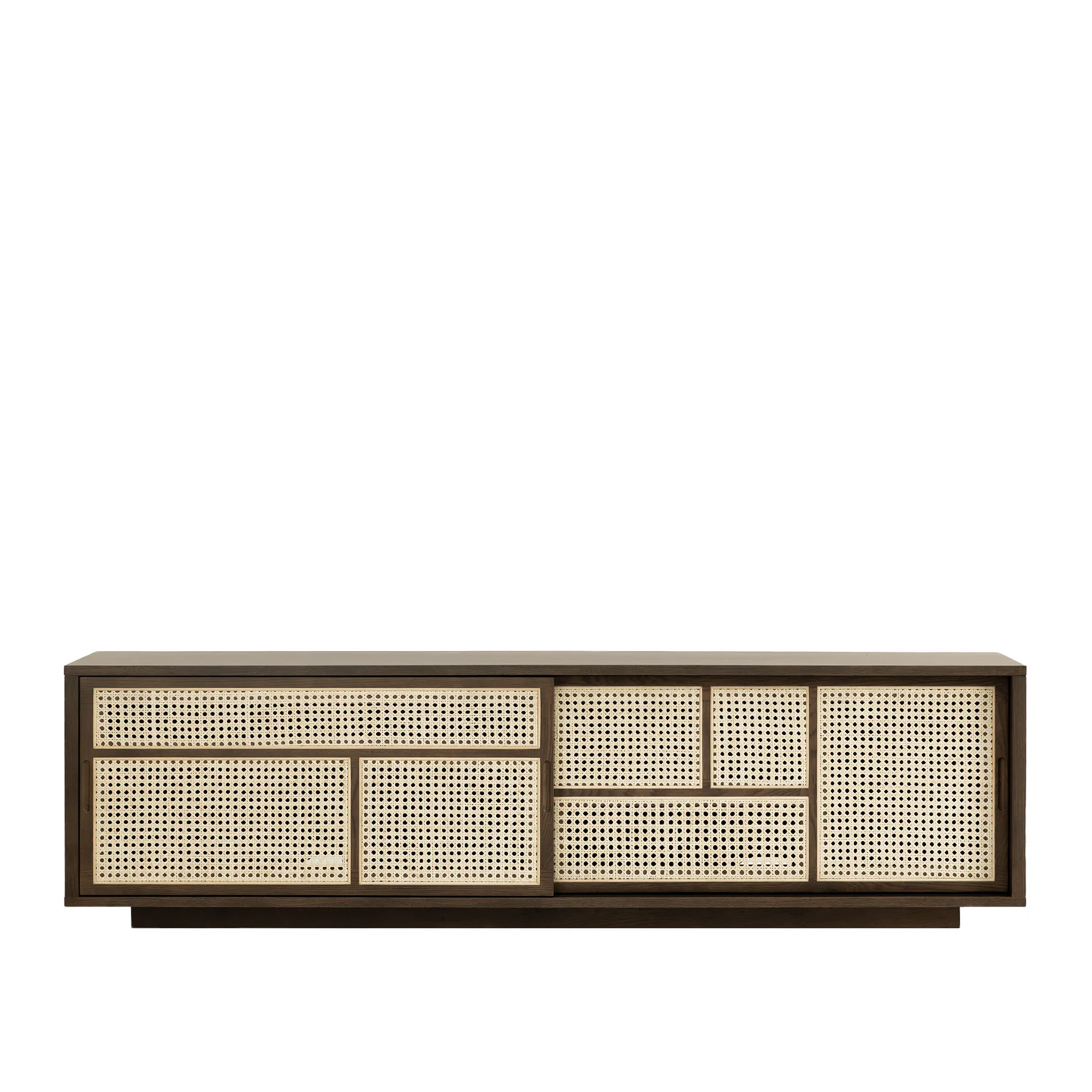 Design House Stockholm - Air Sideboard low Dark oak, Cane - Skänkar och sideboards - Mathieu Gustafsson | Möbler - Förvaring Och Hyllor - Skänkar Och Sideboards | Möbelexperten