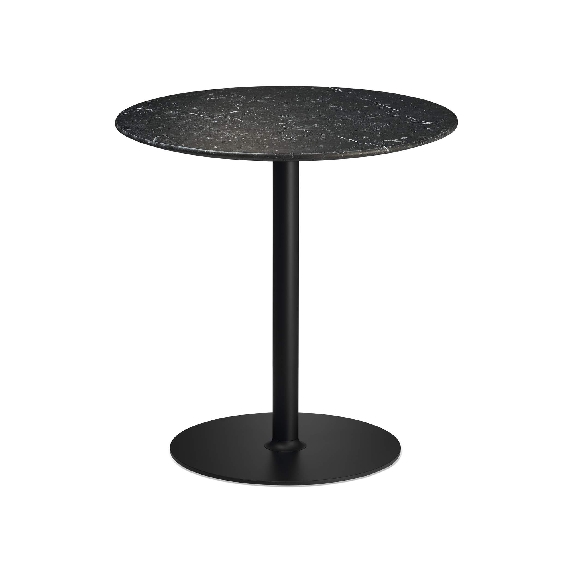 Walter Knoll - Lox Table Rounded T1, Oak Burned, Powder-Coated Bronze Matt, H: 73/74,5, L: 65, Br: 65 - Matbord - Pearson Lloyd - Träfärgad - Metall/Trä