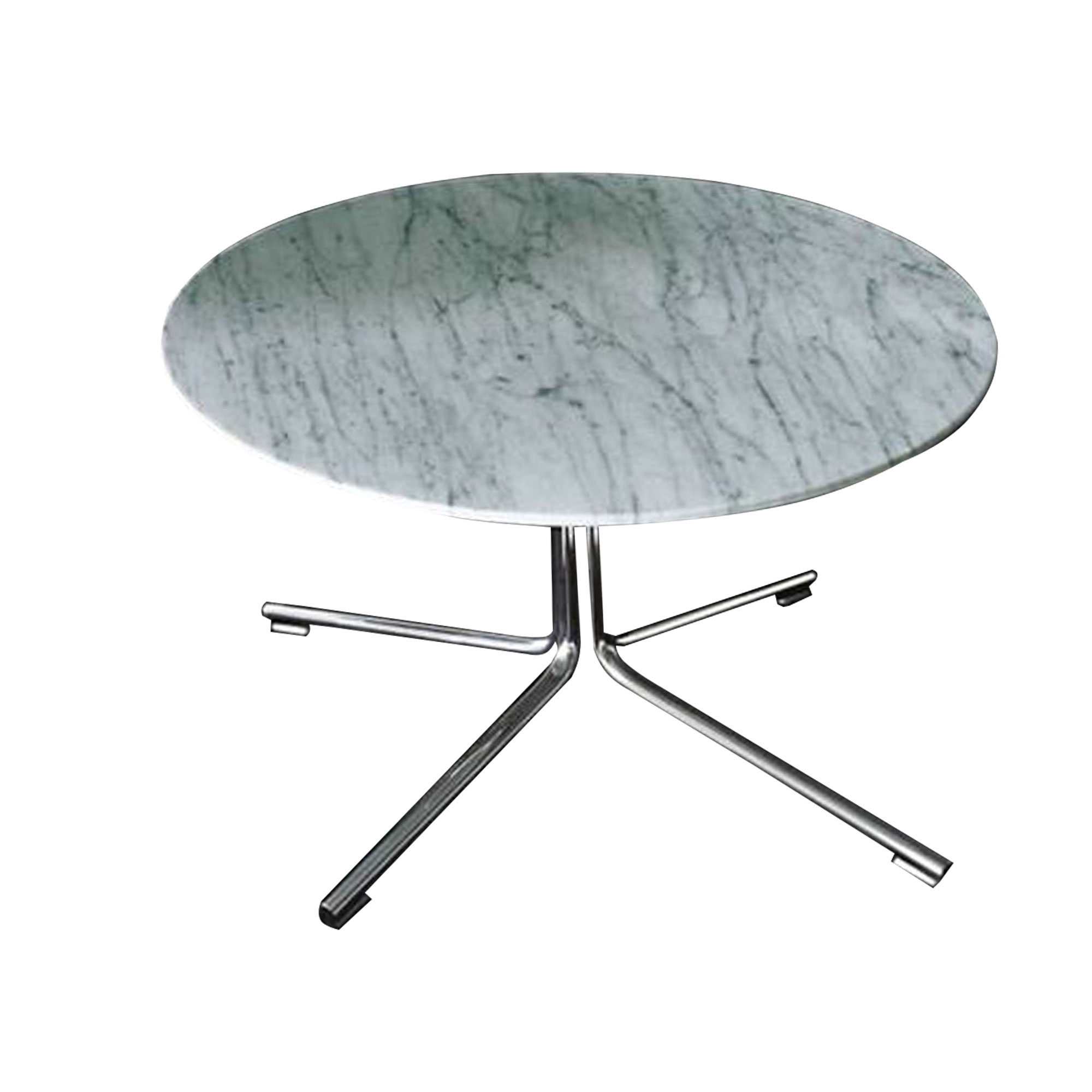 Living Divani - Jelly Low Table Ø60x32 Chromed, HPL Multy-Layer White - Sofabord - Piero Lissoni - Hvit - Metall/Syntetisk