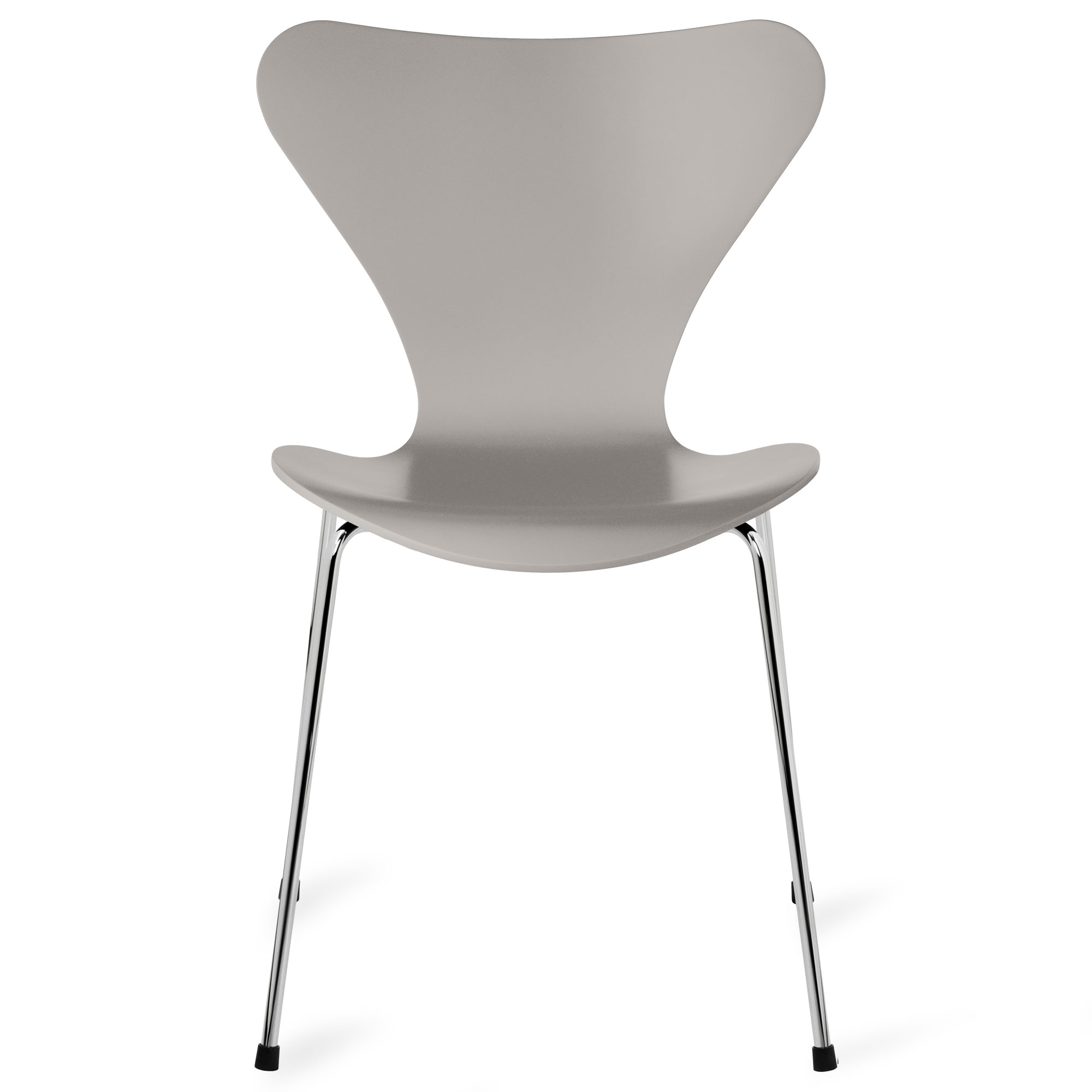 Fritz Hansen - Sjuan 3107 stol lackerad bokfanér chrome / nine grey - Matstolar - Arne Jacobsen - Grå - Metall/Trä | Möbler - Stolar Och Pallar - Matstolar | Möbelexperten