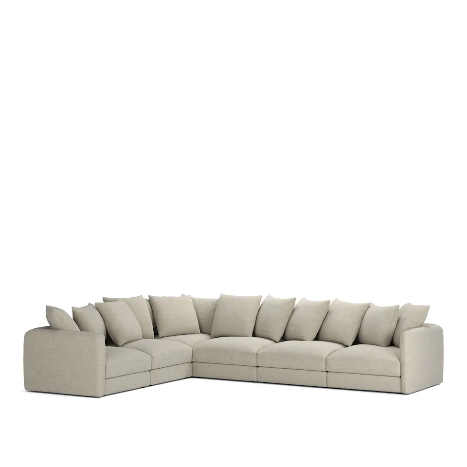 Pavarotti 6-Seater Corner, Removable Cover, Cushion Variant 01, Sienna 102