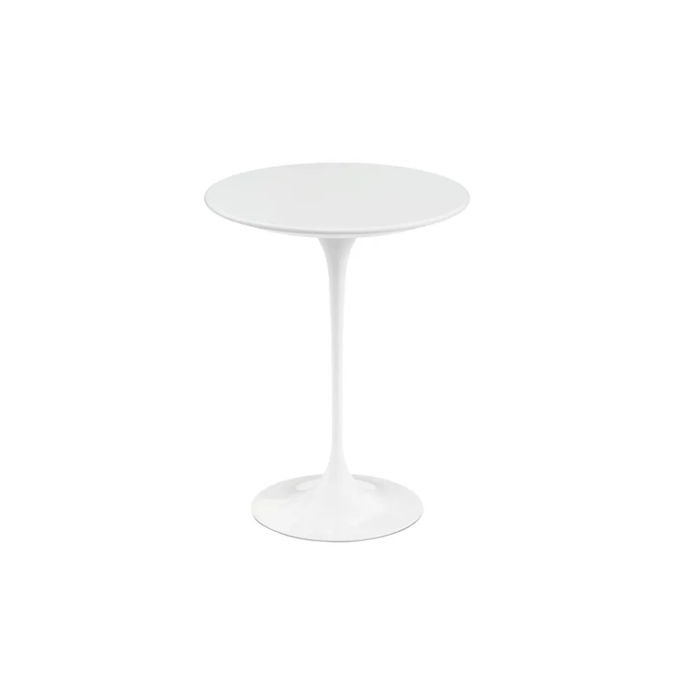 Saarinen Round sidobord Ø 41 cm White