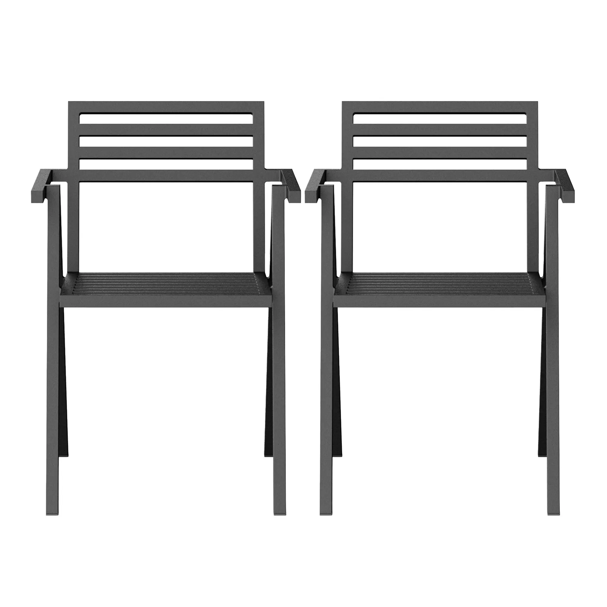 19 Outdoors Stacking Arm Chair Set of 2