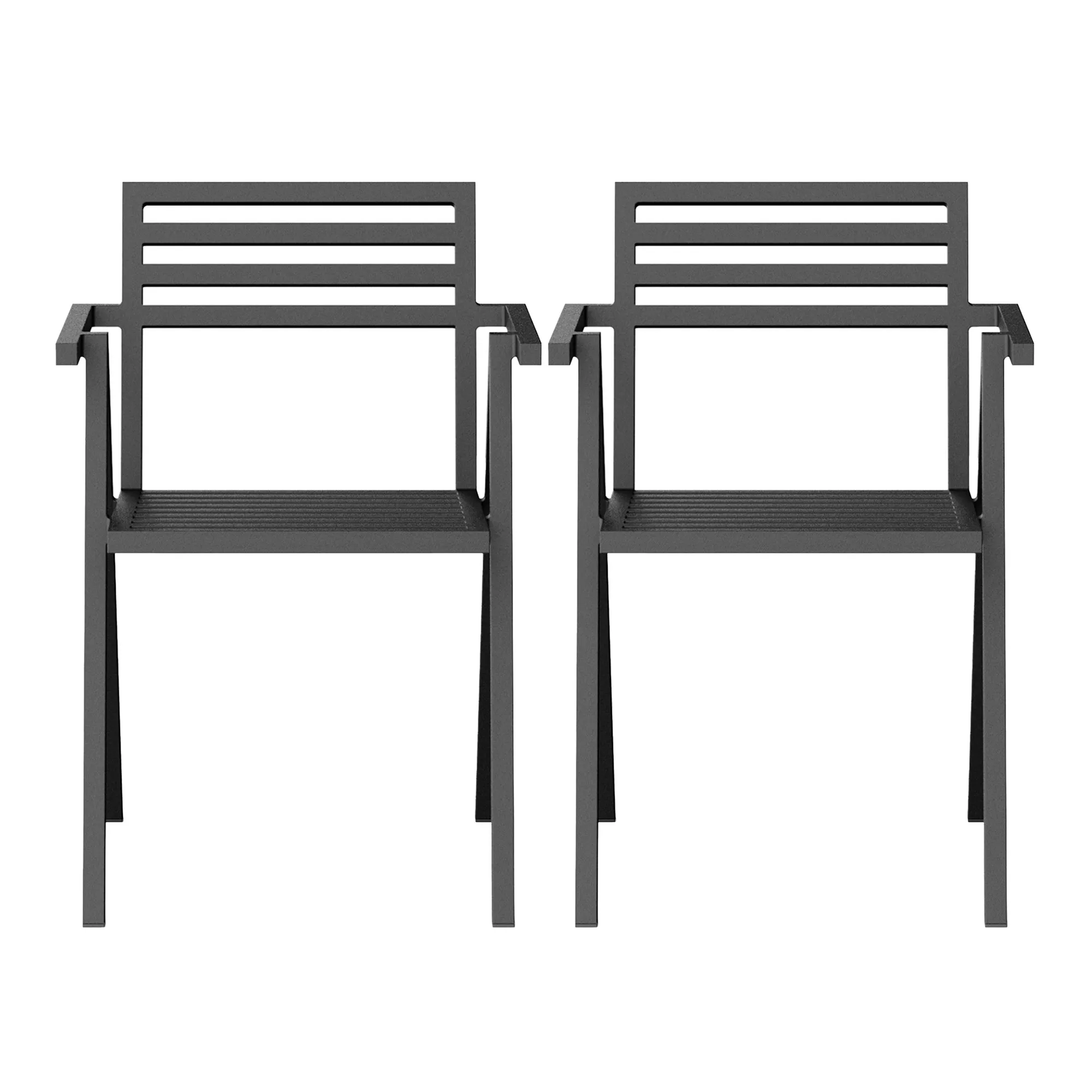 19 Outdoors Stacking Arm Chair Set of 2