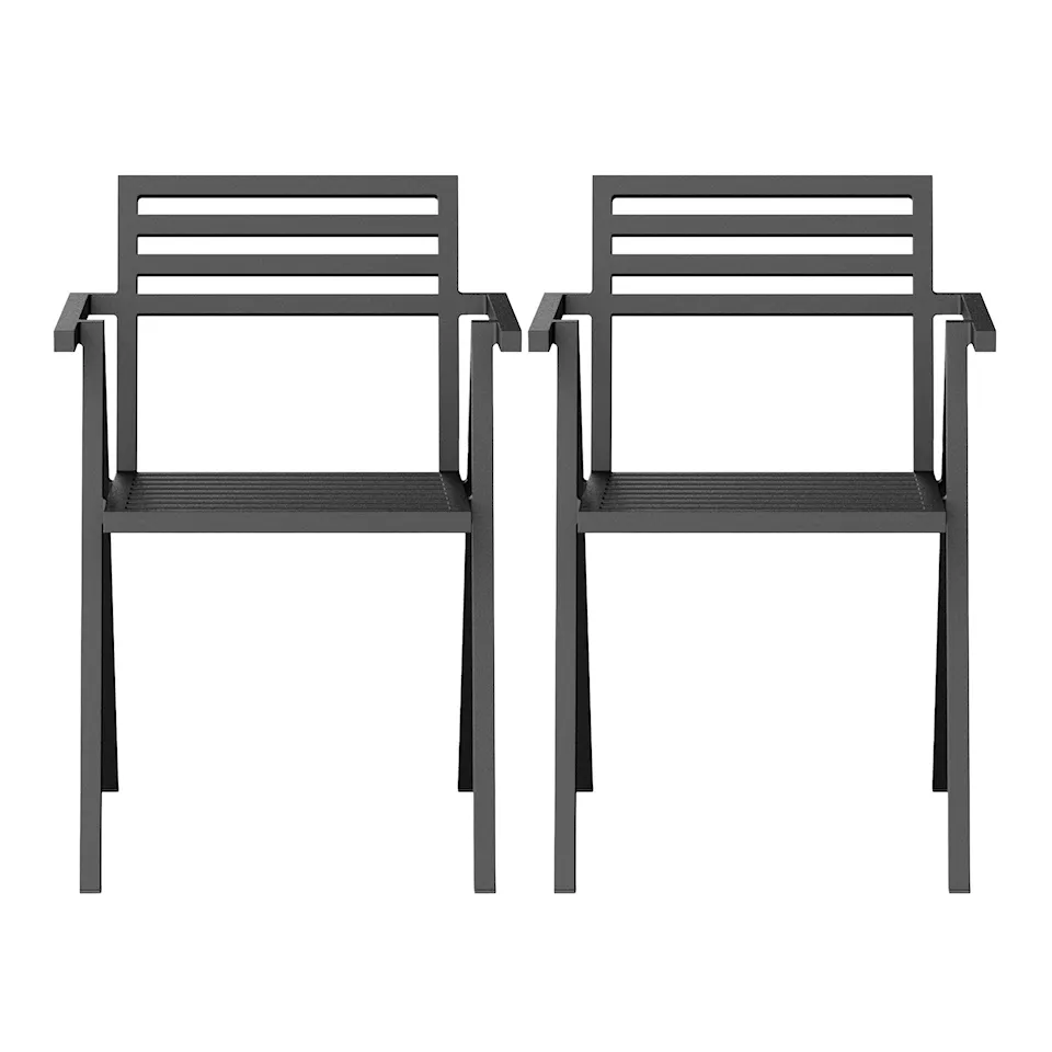 19 Outdoors Stacking Arm Chair Set of 2