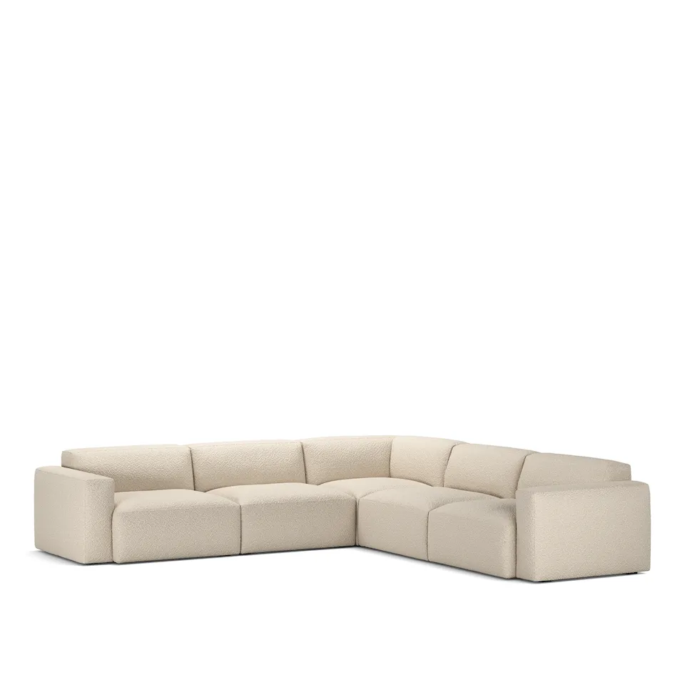 Brick 5-Seater Corner - Ascot White