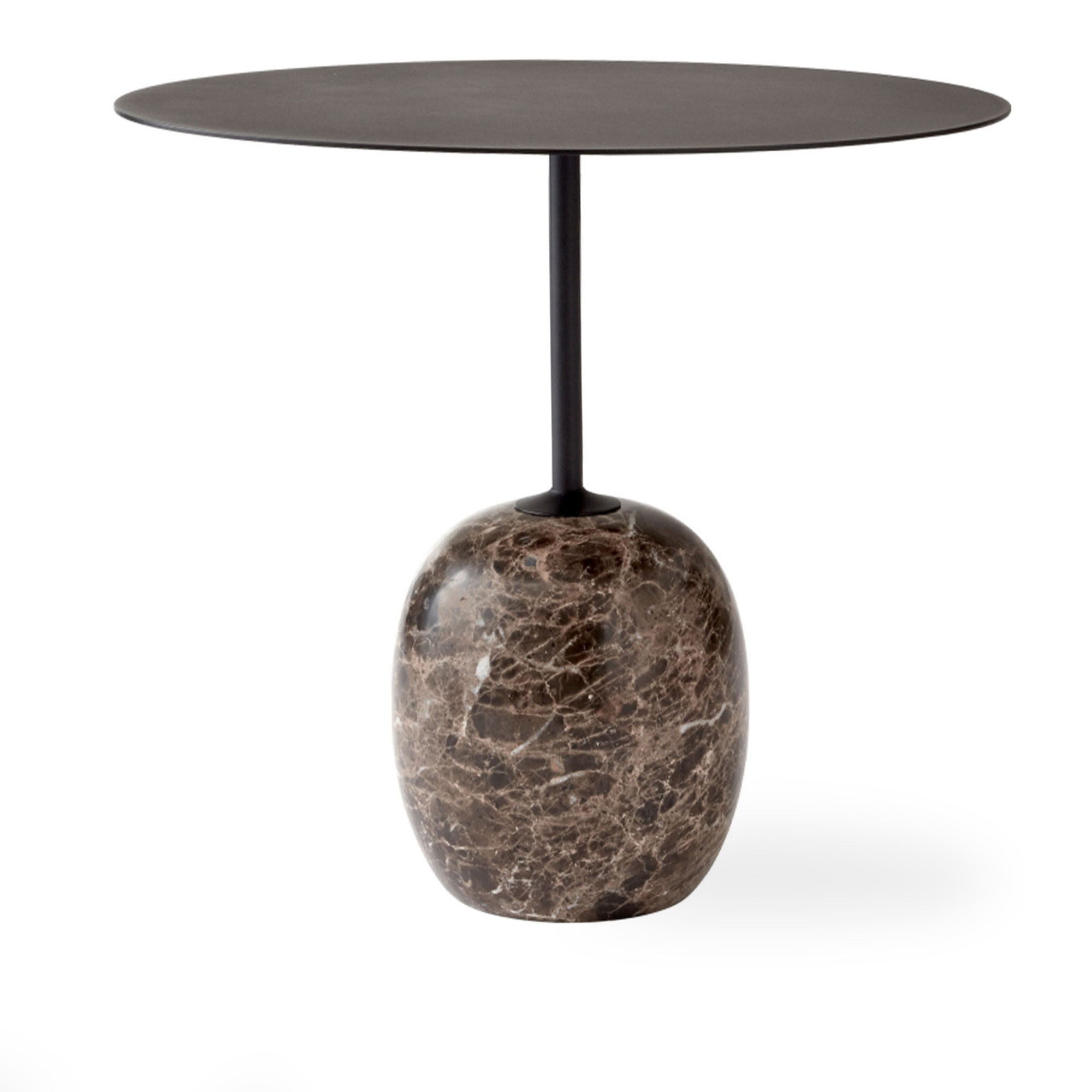 &Tradition - Lato LN9 Warm Black & Emperador Marble - Sidobord - Luca Nichetto