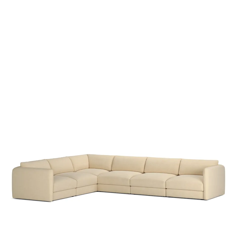 Pavarotti 6-Seater Corner, Fixed Cover, Cushion Variant 03, Sienna 101