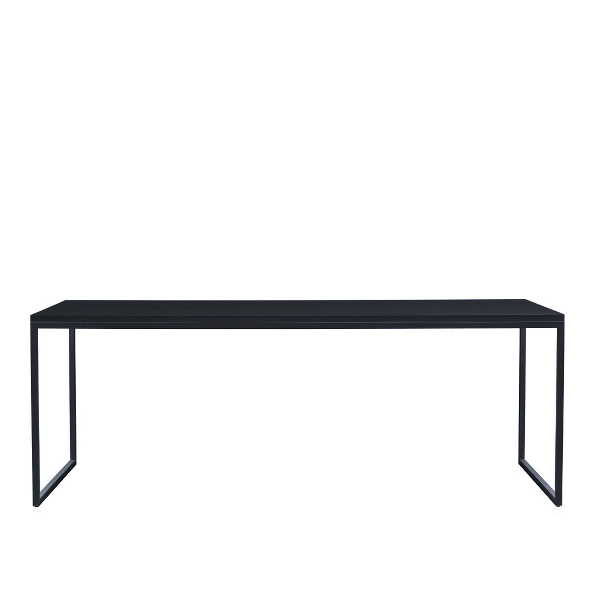 Cappellini - Fronzoni'64 Table 100x200 Anthracite, Base White Matt Lacquer - Skrivbord - Grå - Metall/Trä