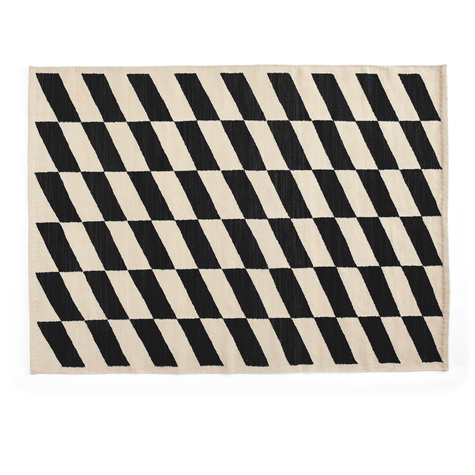 HAY - Shift Kelim Rug W140 x L200 Black - Ullmattor - Svart