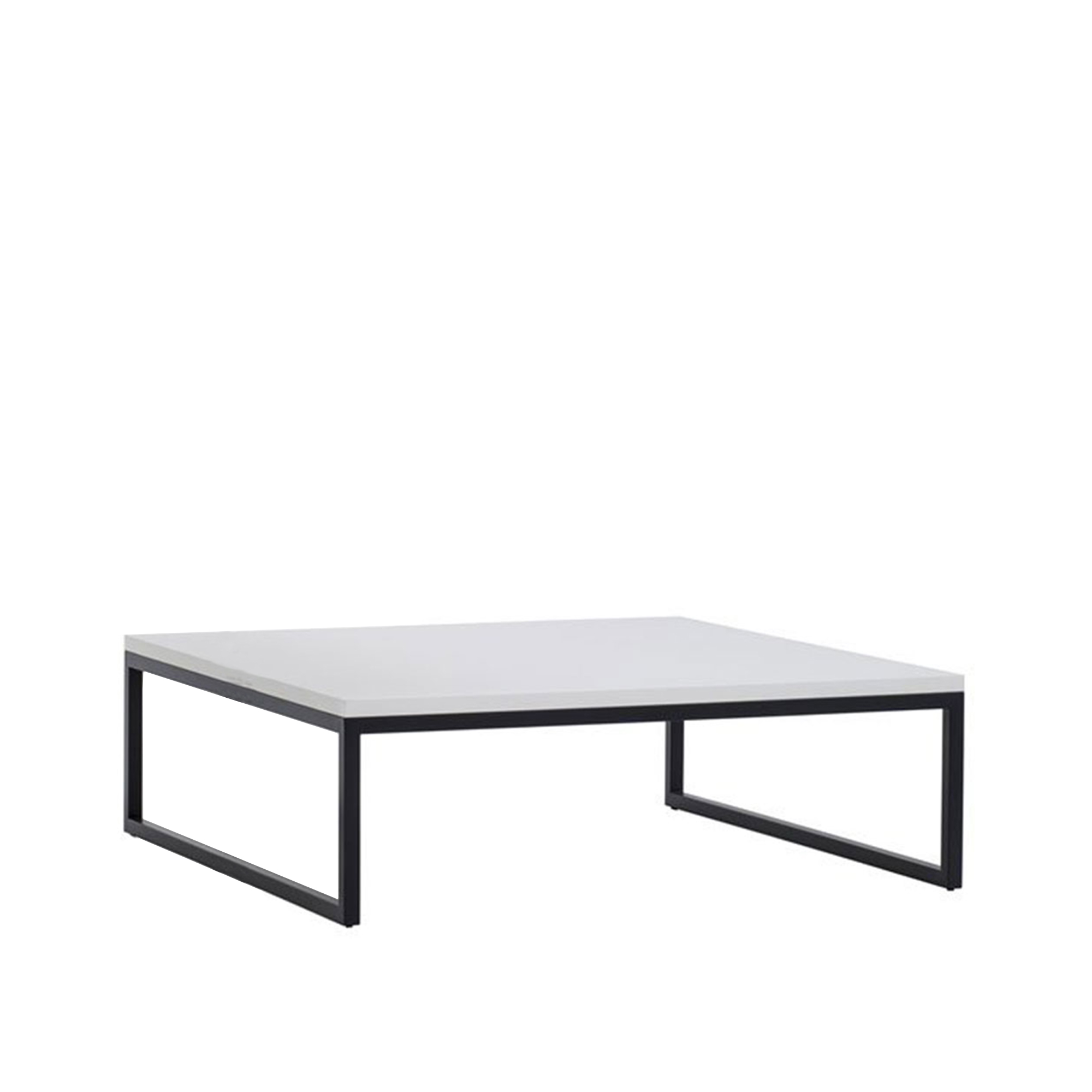 Cappellini - Fronzoni'64 Low Table 100x100 Anthracite, Base Anthracite Matt Lacquer - Småbord & sidobord - Svart - Metall/Trä