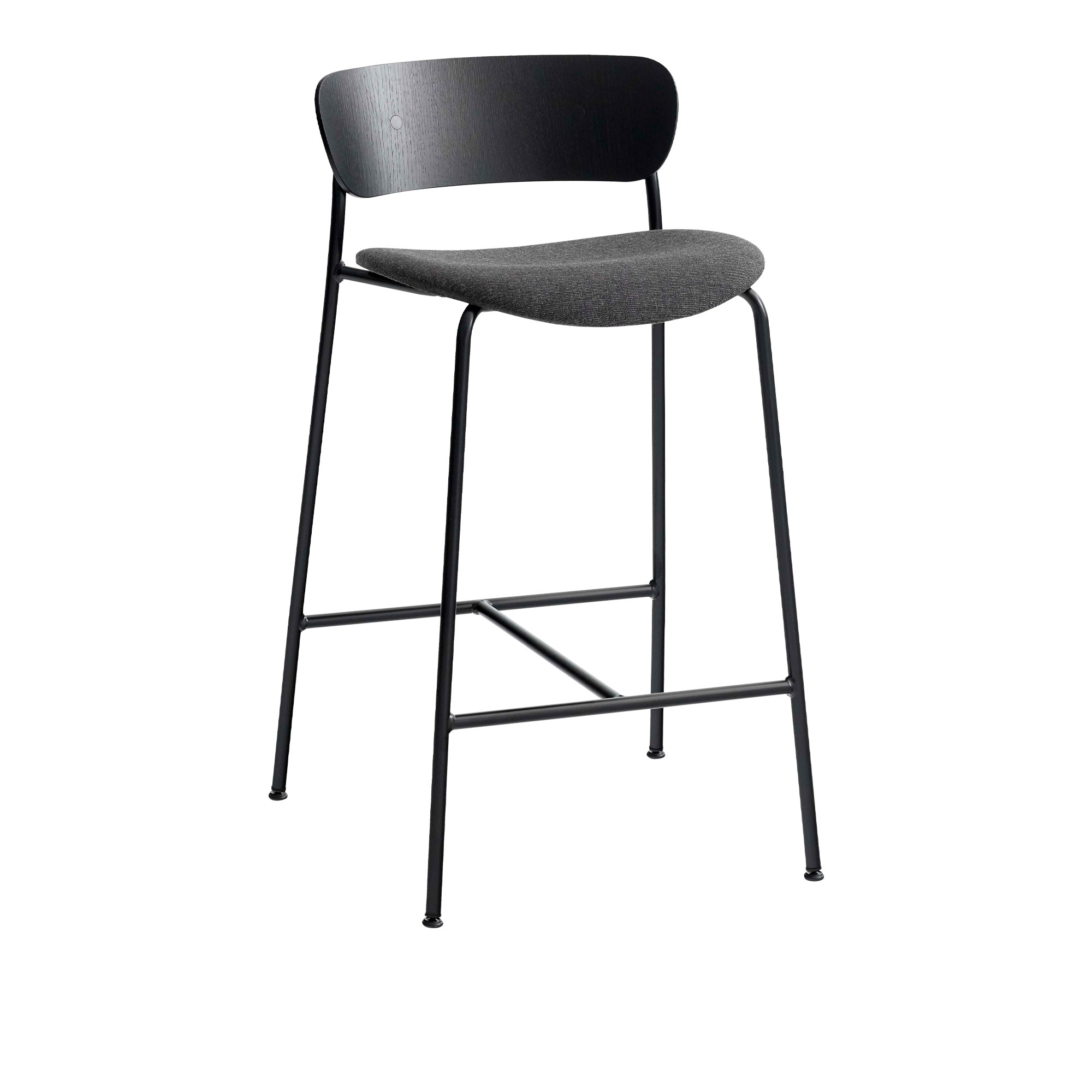 &Tradition - Pavilion AV8, Black Lacquered Oak, Fabric cat.2, Velvet 1 Forest - Barstolar & barpallar - Anderssen & Voll - Metall/Trä