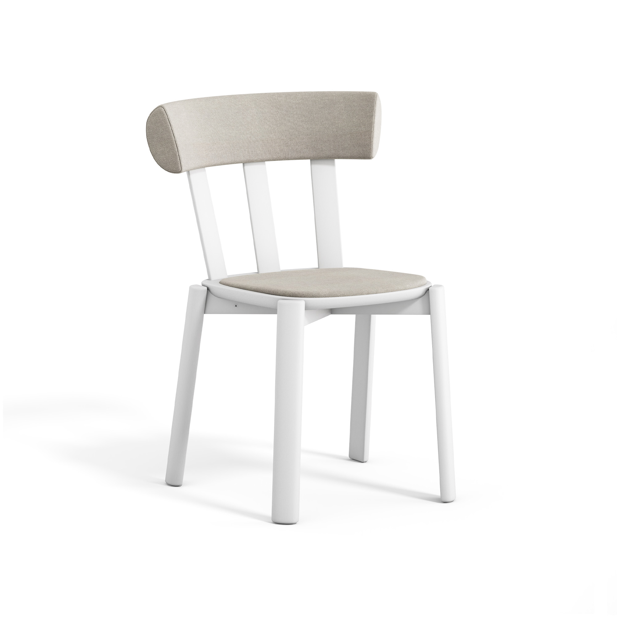 Stolab - Alt Stol Klädd Björk, Vit 21, Hallingdal 65-103 Grey/Beige - Matstolar - Form Us With Love - Vit - Trä