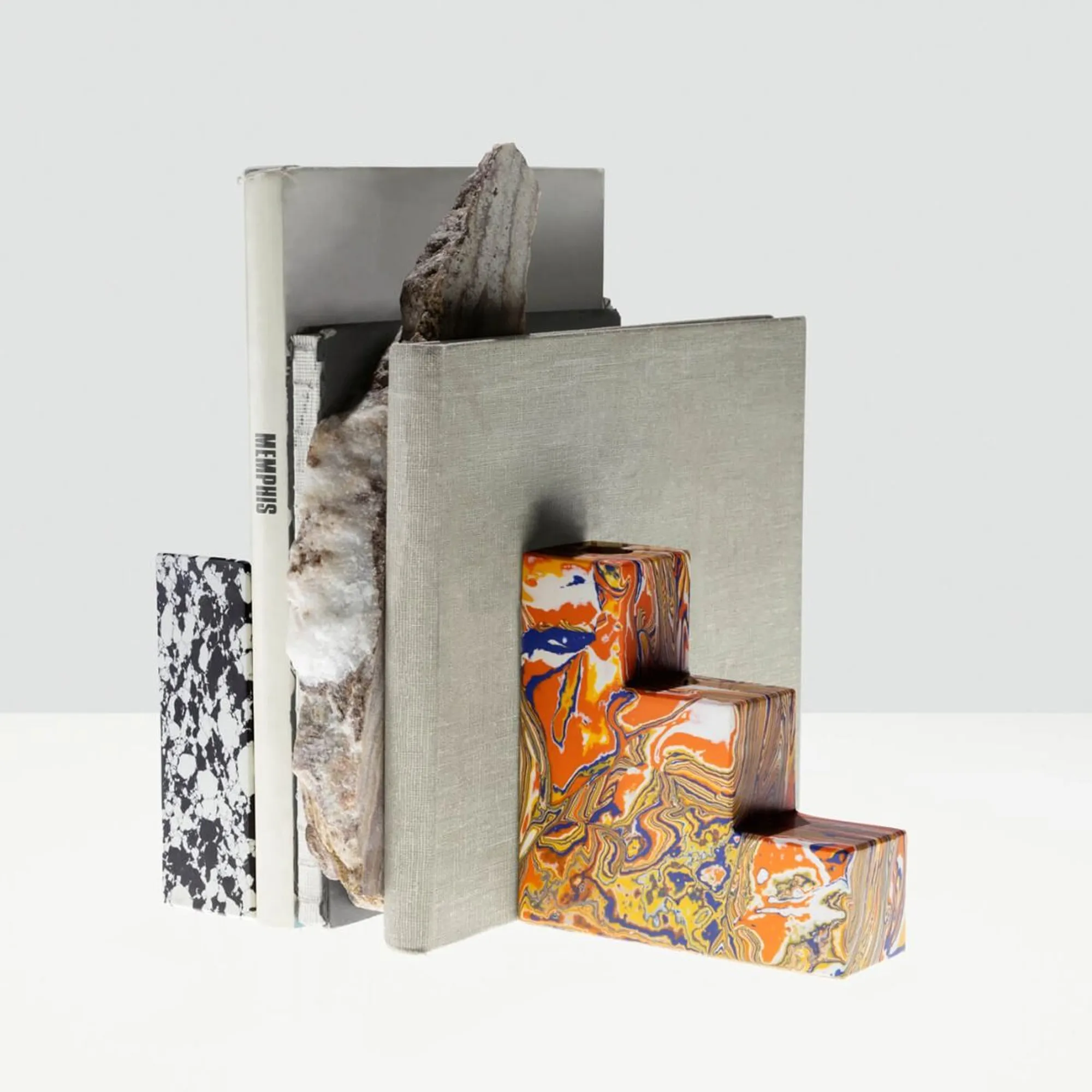 Swirl Stepped Bookends