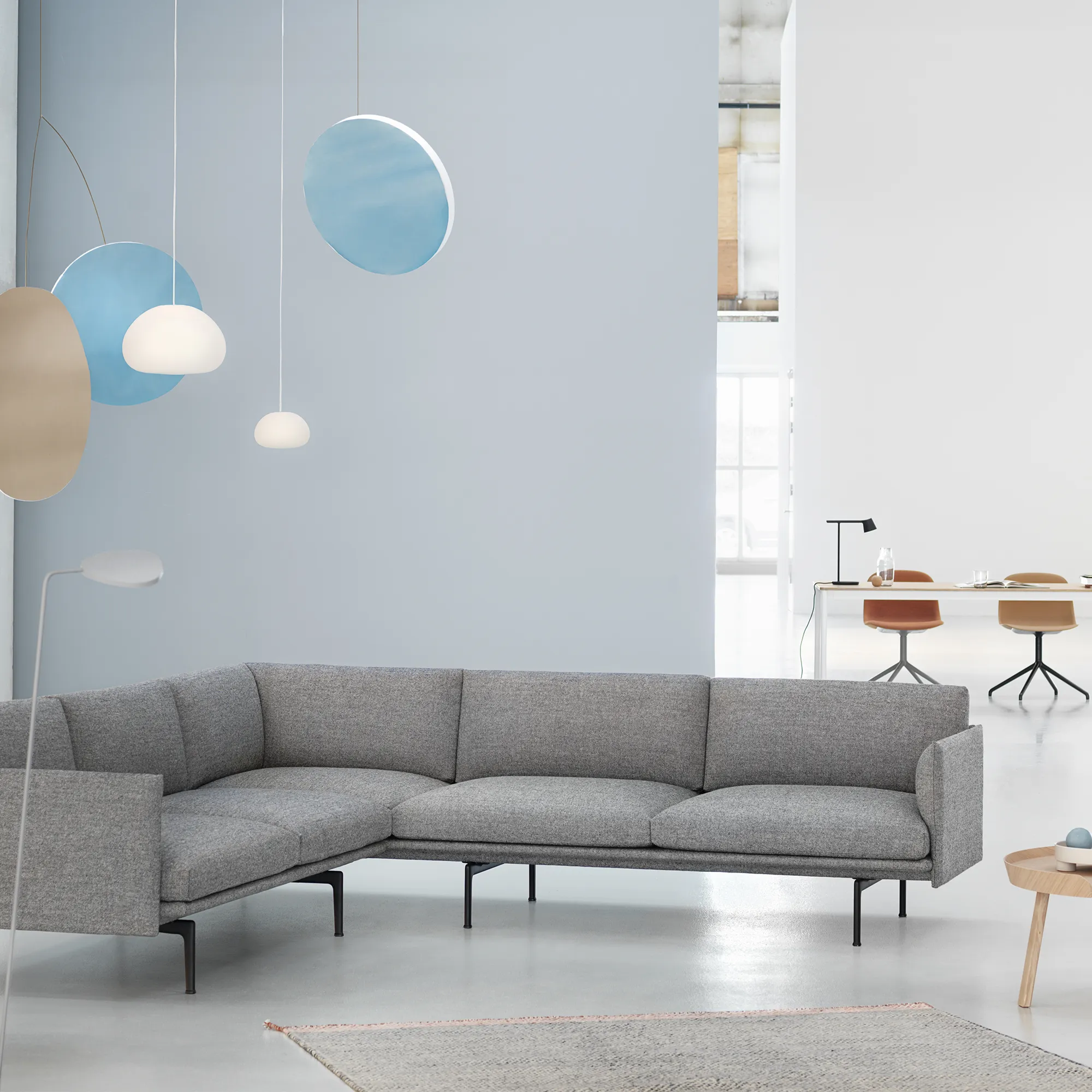 Outline Sofa Corner / Black Base