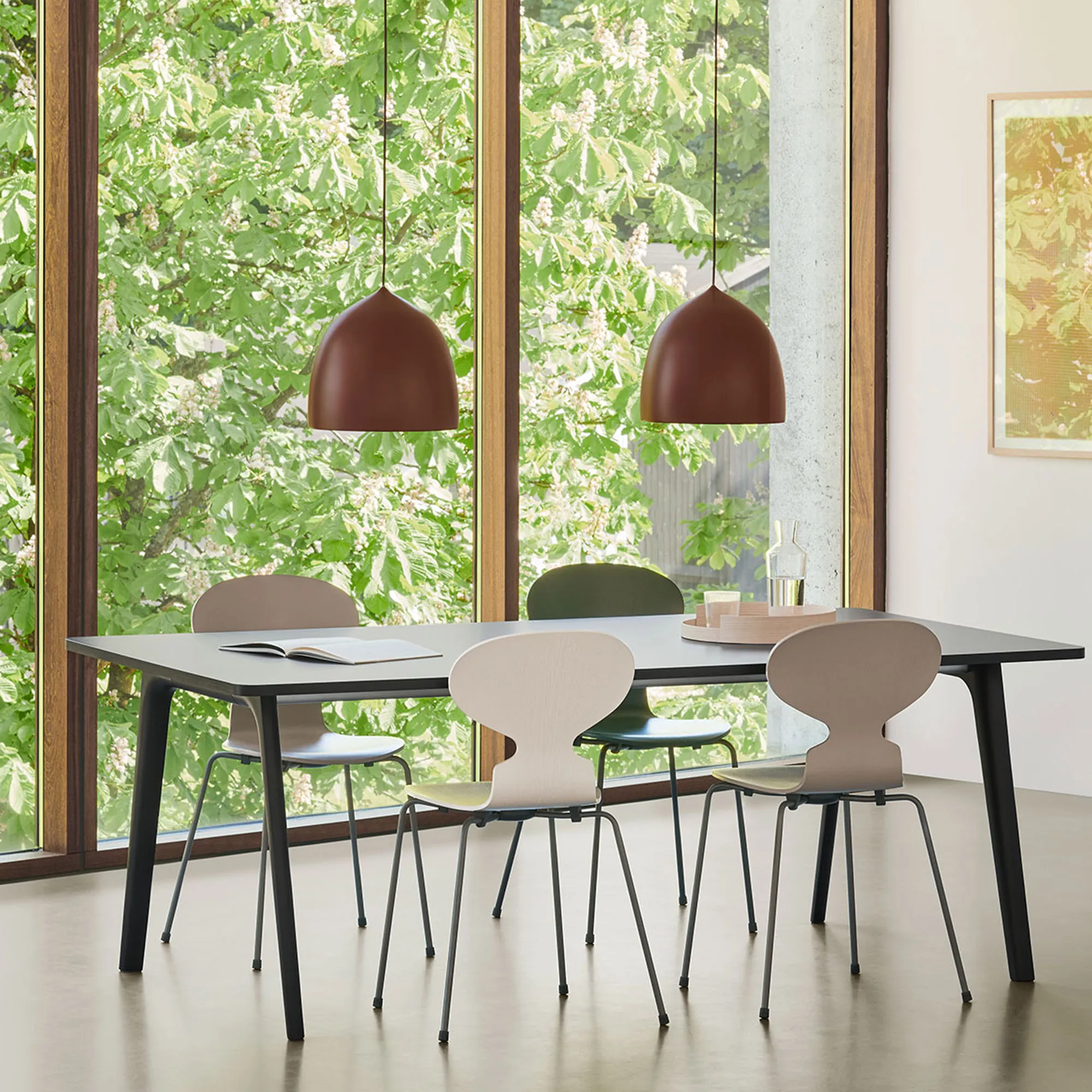 3101 Myran stol Lacquered Beech Veneer Chrome