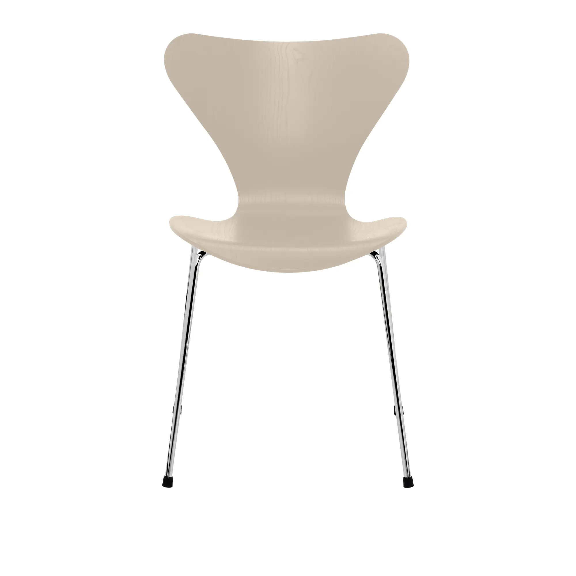 Series 7 stol 3107 farget askfiner stålram krom