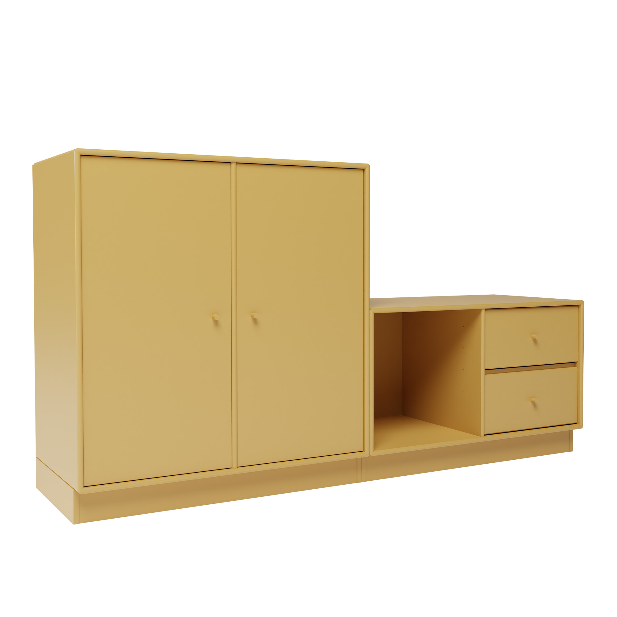 montana - rest i bench 157-cumin 07 plinth 7 cm - skåp och vitrinskåp - peter j. lassen - gul - trä