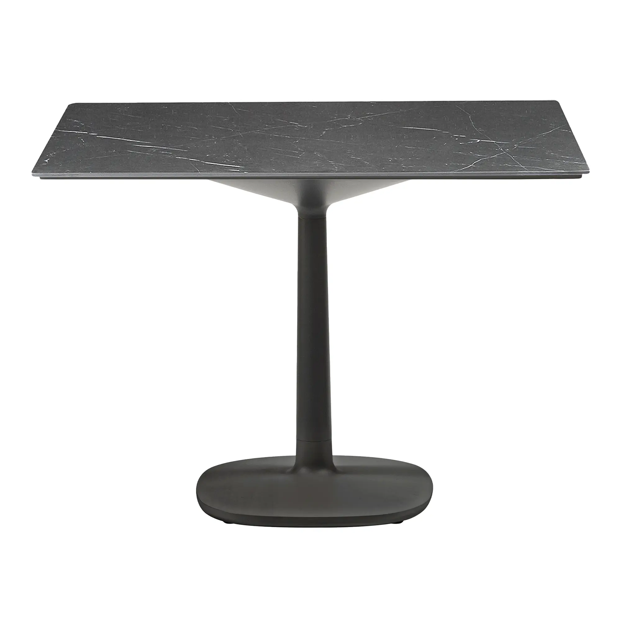 Multiplo 4138 kvadratiskt bord 118x118cm med stor kvadratisk bas R1,5cm