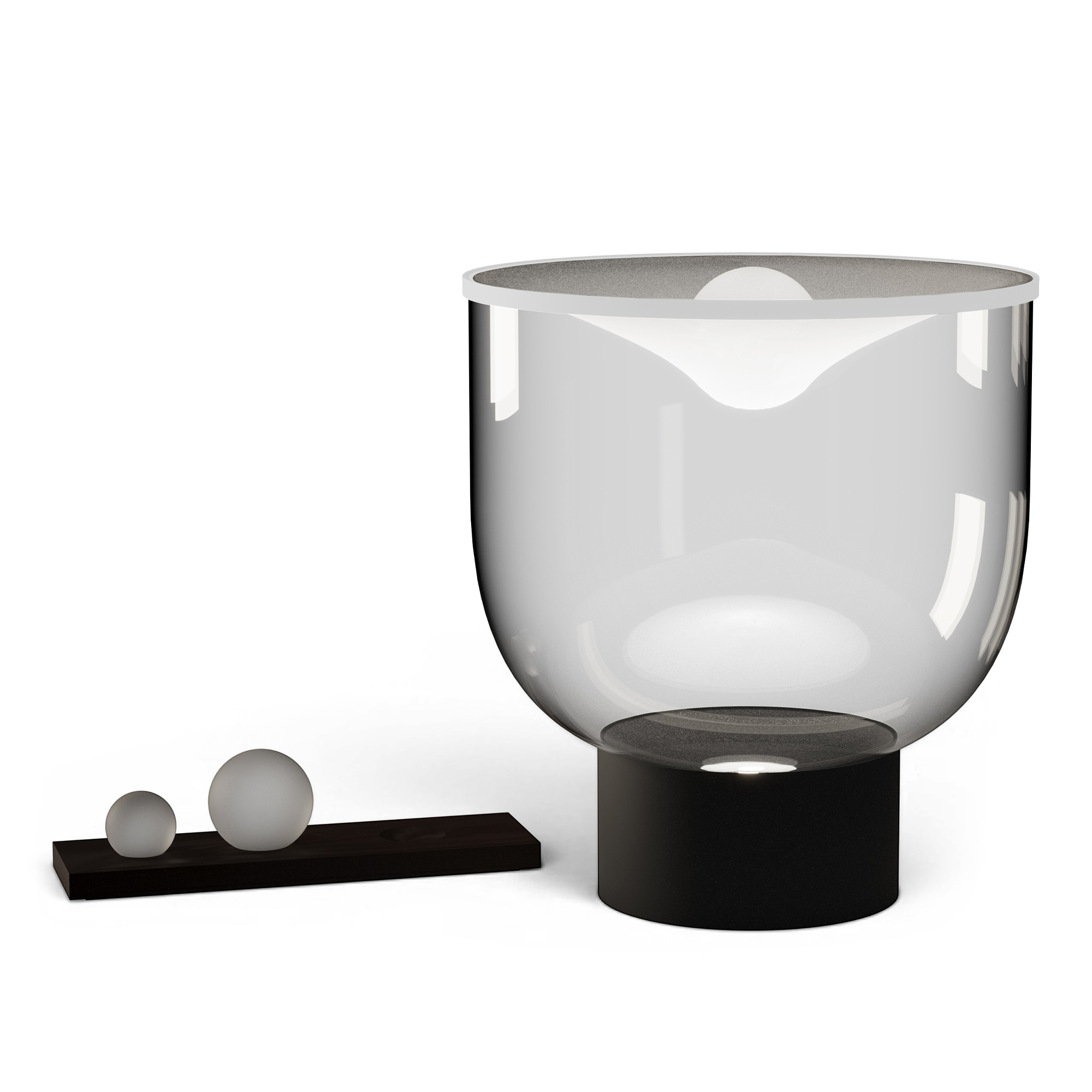 Martinelli Luce - Grammoluce table lamp - dimmable - Bordslampor - Studio Habits & Min Dong - Transparent,Svart,Vit - Glas/Metall | Belysning - Bords- Och Skrivbordslampor - Bordslampor | Möbelexperten