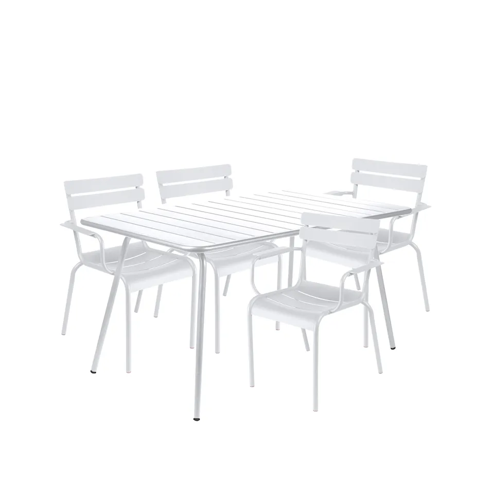 Luxembourg matgrupp bord & 4 karmstolar