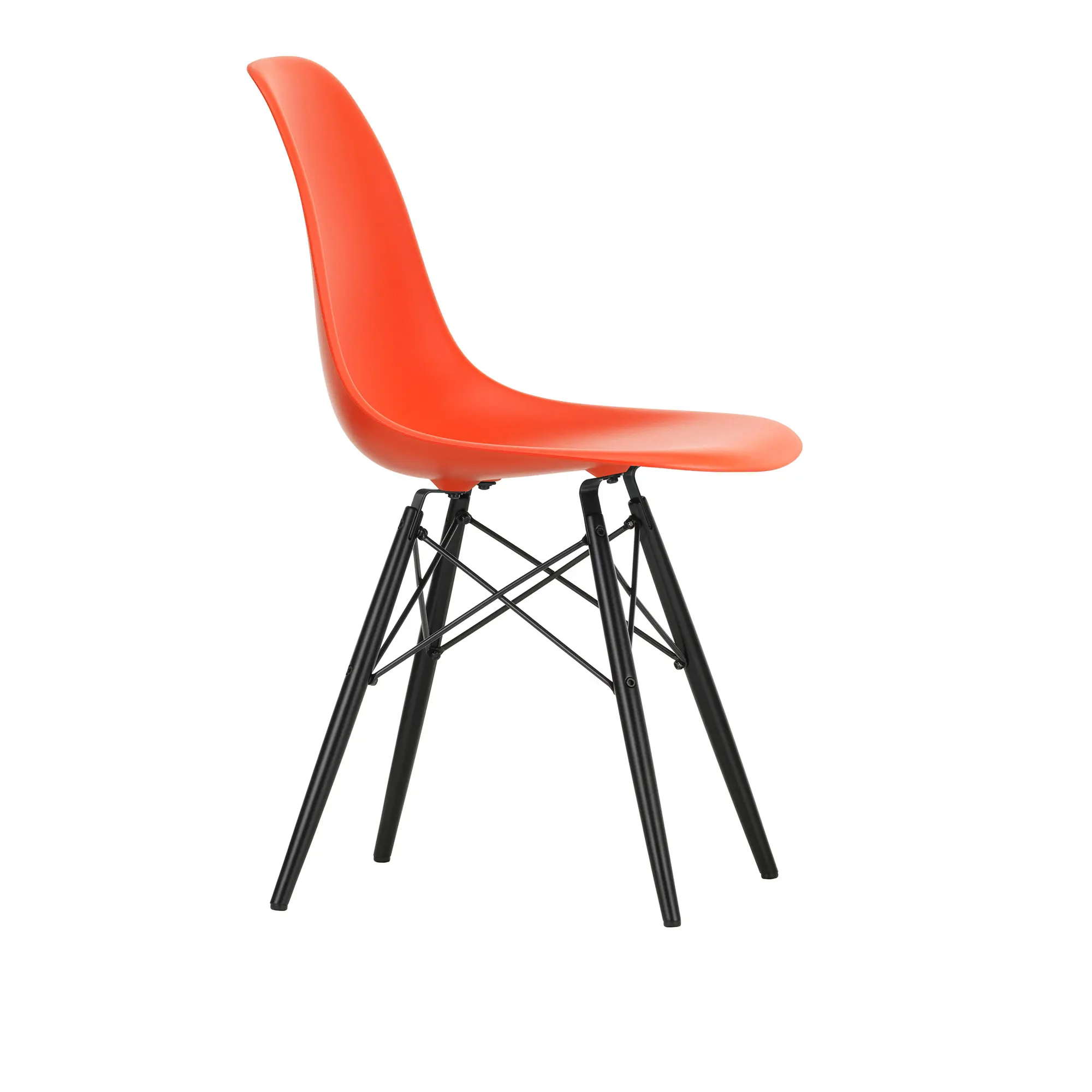 Eames RE Plastic Chair DSW stol Black Maple