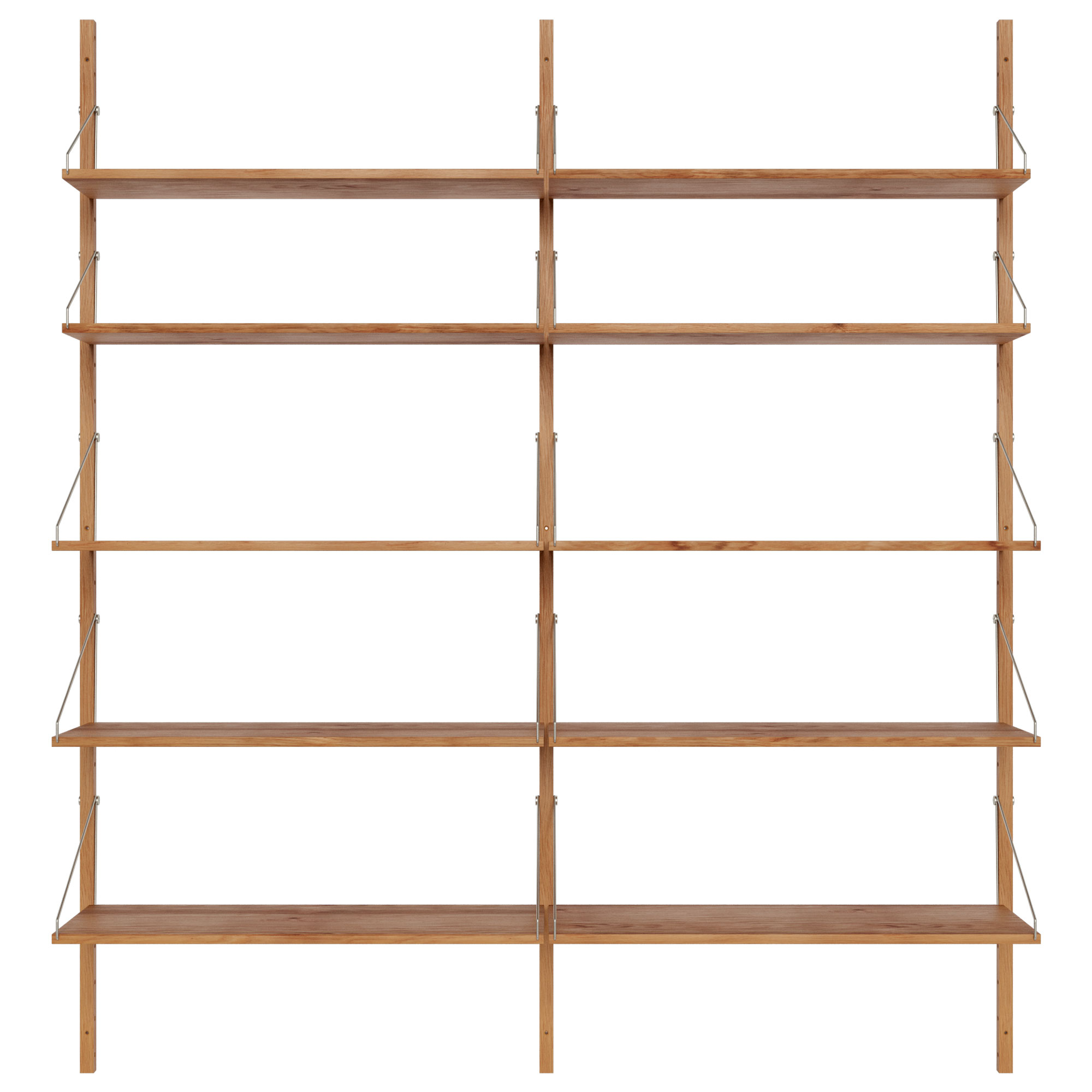 Frama - Shelf Library Double Section hyllsystem 185/80 natural oak - Hyllor & Hyllsystem - Kim Richardt - Brun - Trä | Möbler - Förvaring Och Hyllor - Hyllor & Hyllsystem | Möbelexperten