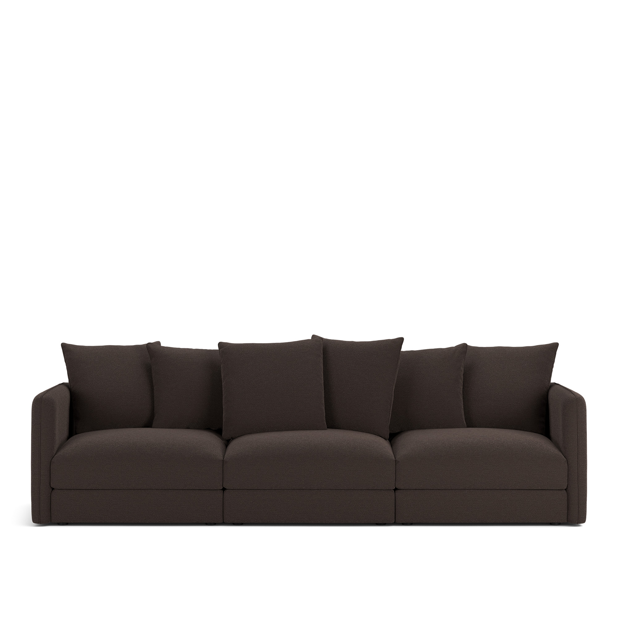 NOGA - Pavarotti 3-Seater, Removable Cover, Cushion Variant 01, Lario 120 - Soffor - Svart