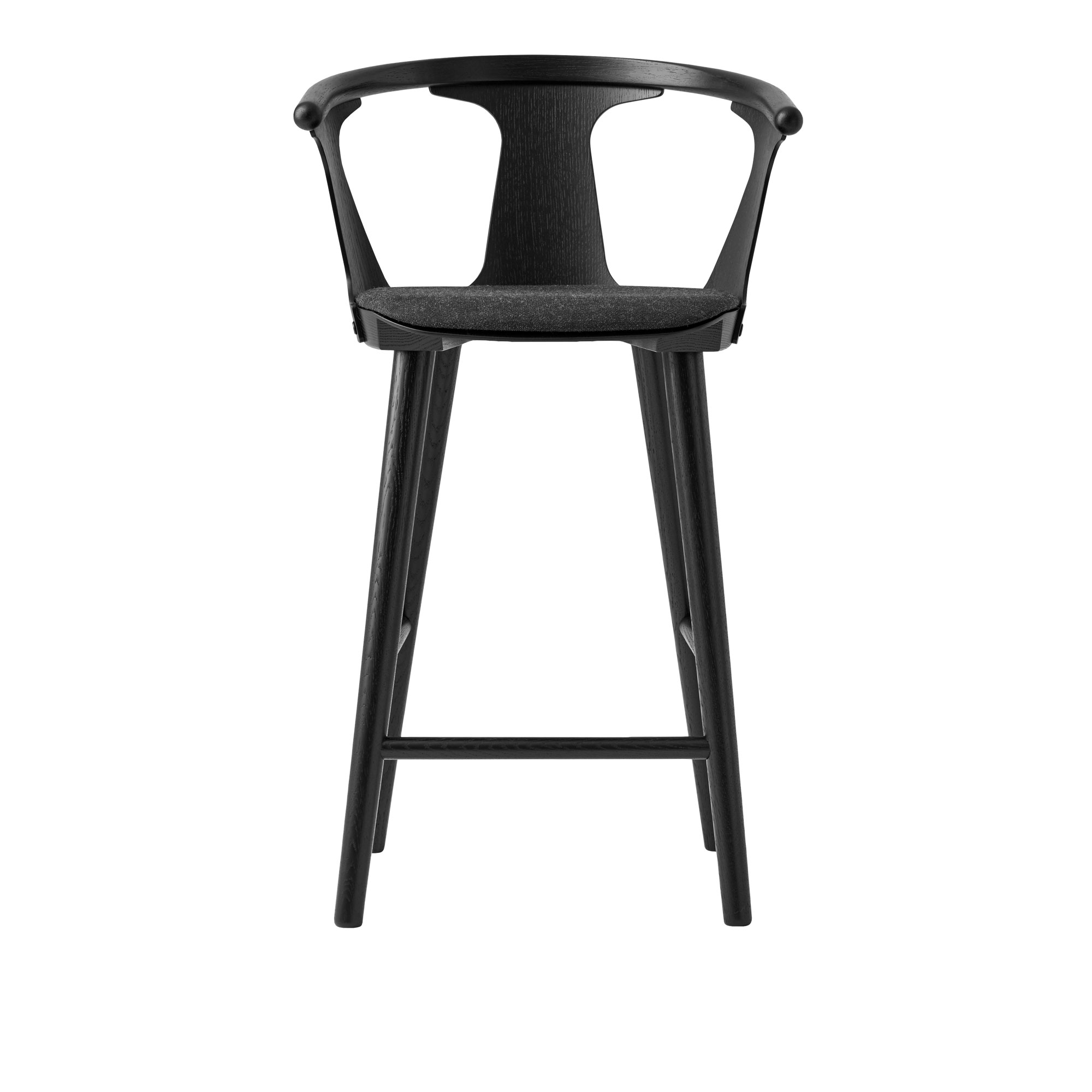 &Tradition - In Between SK8 - Black Lacquered Oak - Fabric cat.2 - Divina Melange 3 120 - Barstolar & barpallar - Sami Kallio - Trä