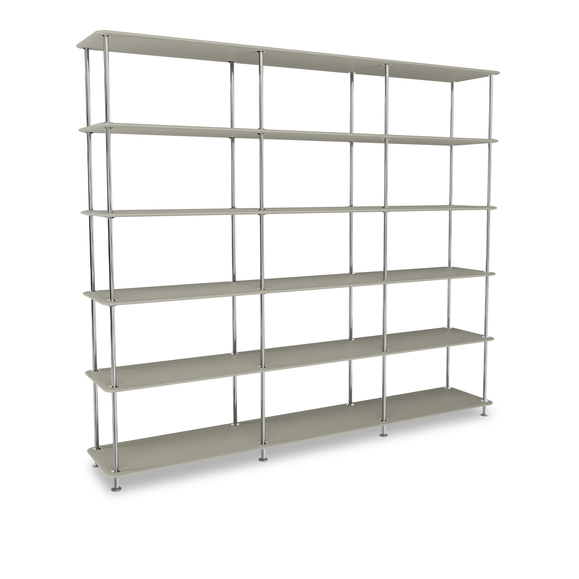 montana - montana free 555000 225-fennelstructure 44c-chrome - hyllor & hyllsystem - jakob wagner - grå - metall/trä