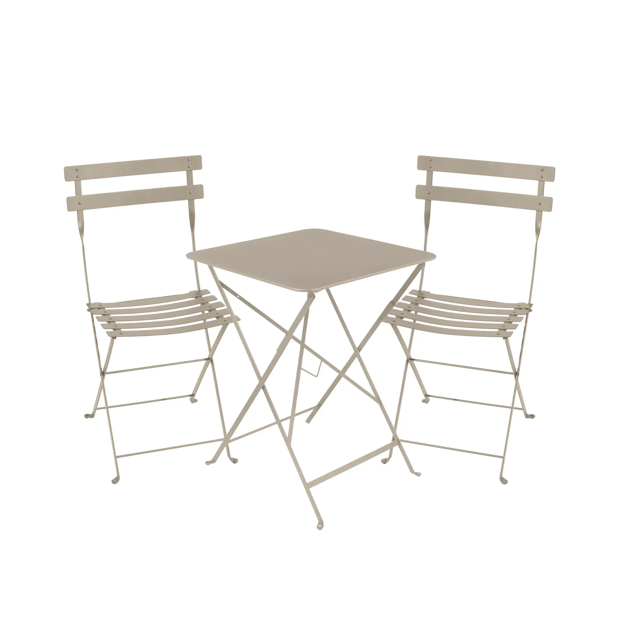 Bistro spisebord 57cm og 2 metallstoler