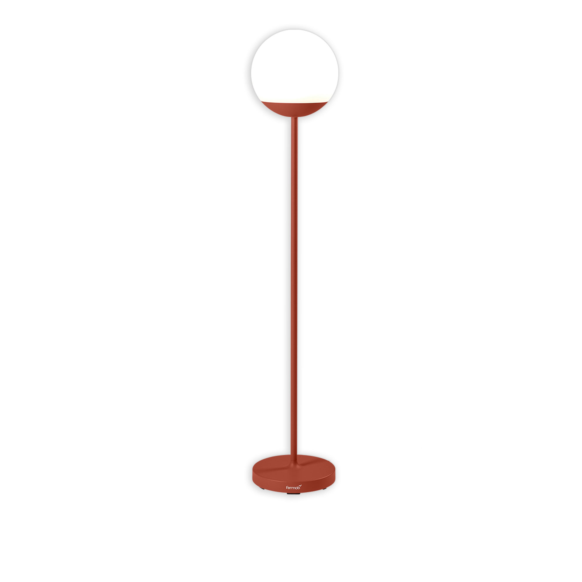 Fermob - Mooon! Lamp 134 cm, Red Ochre - Golvlampor utomhus - Tristan Lohner - Röd
