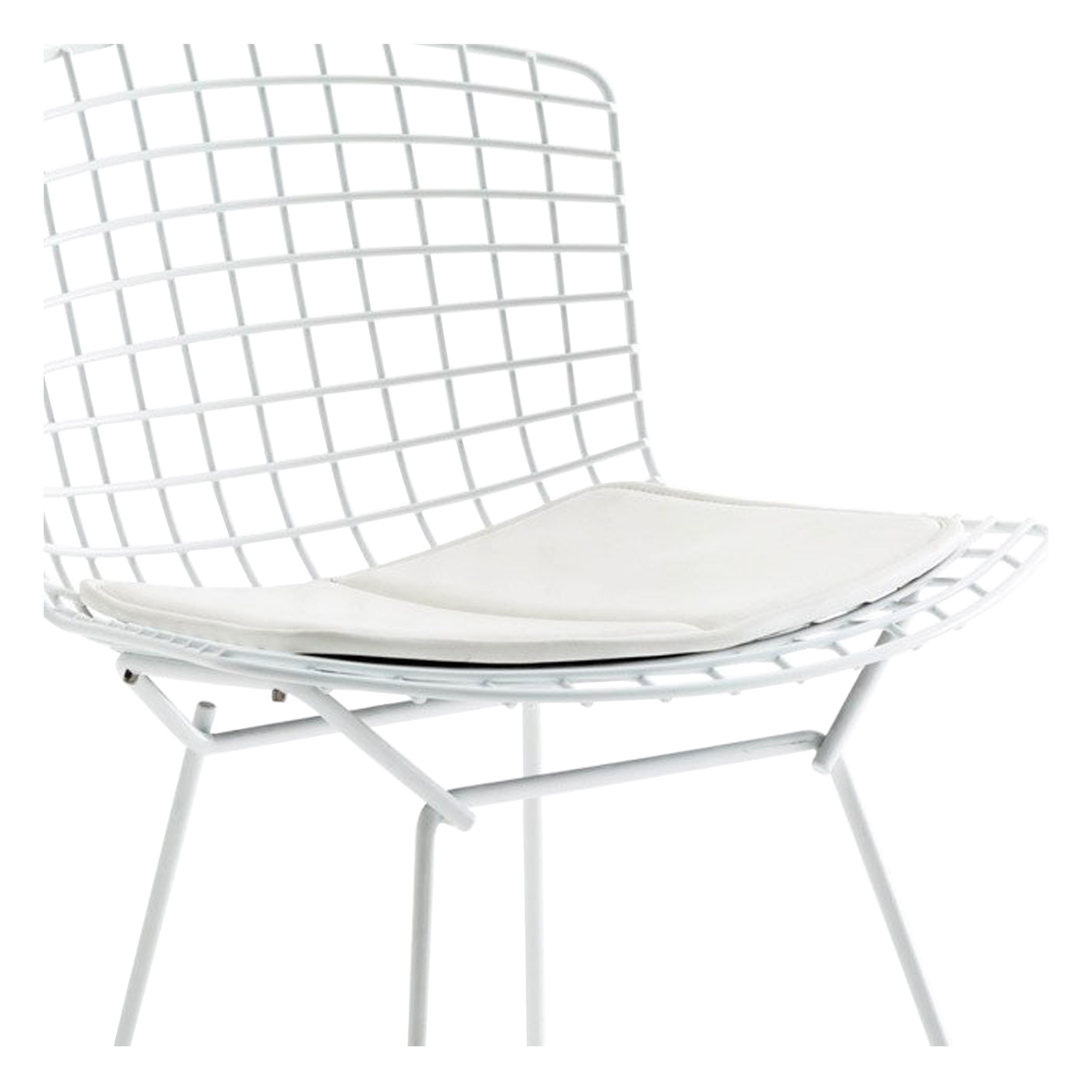 Knoll - Bertoia Side Chair  Stool Outdoor - Dyna, Vit vinyl - Dynor & kuddar - Harry Bertoia - Vit