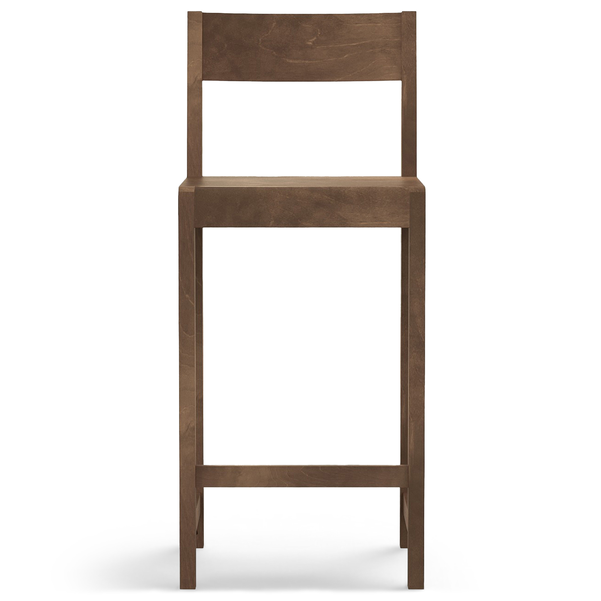 Frama - Bar Chair 01 &ndash; Dark Brown Birch &ndash; H65 - Barstolar - Frama Studio - Tr&auml;f&auml;rgad - Tr&auml;