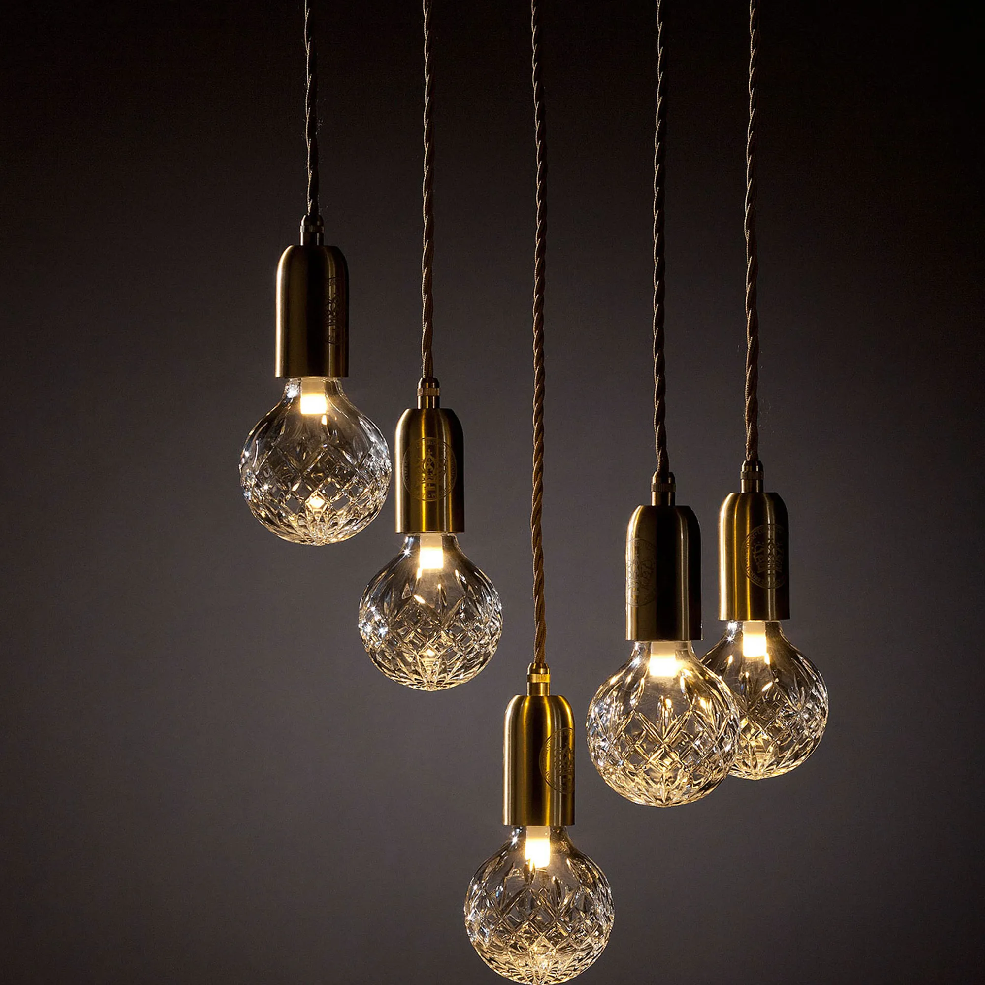 Crystal Bulb Chandelier 5 Piece
