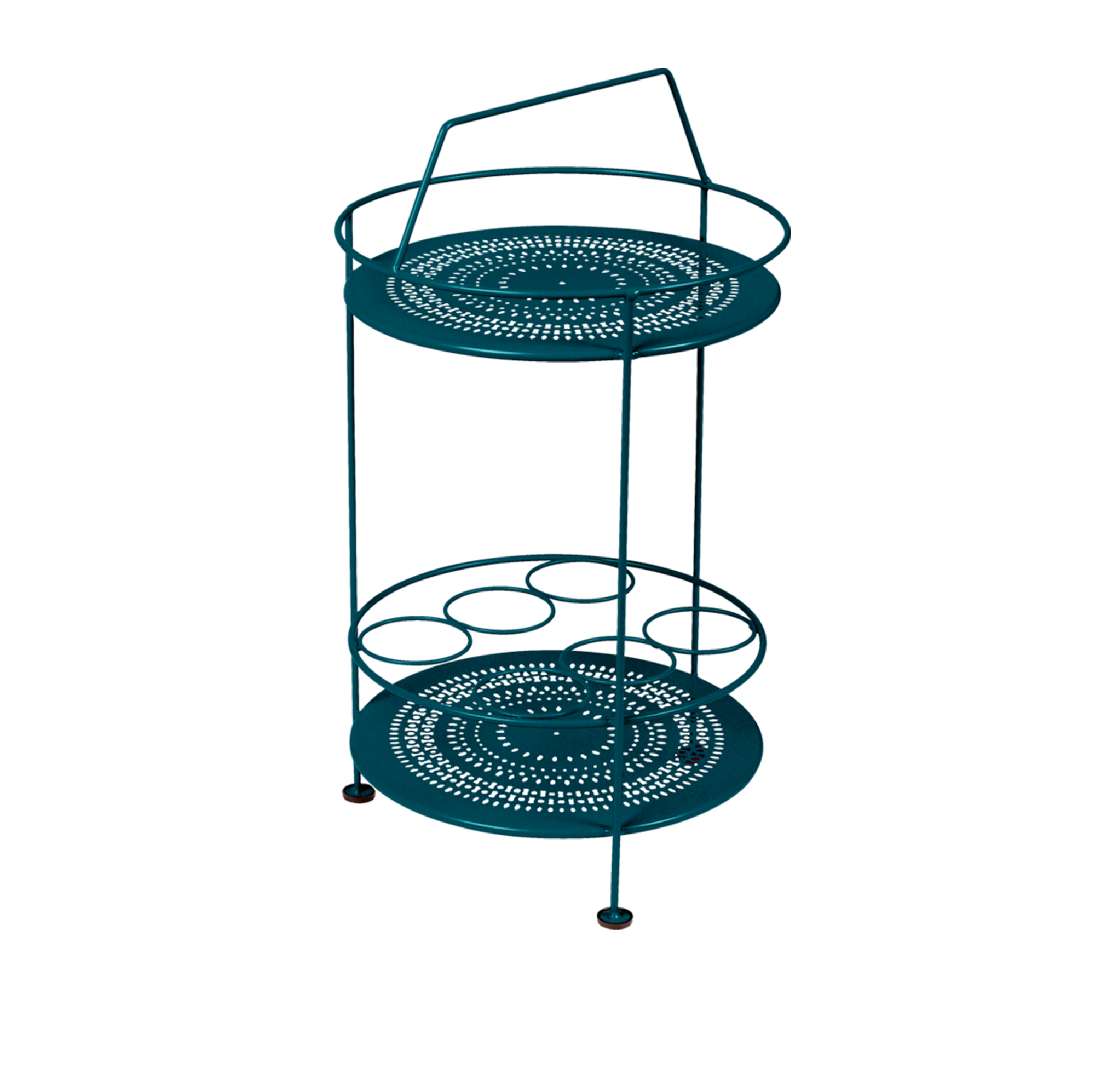 Fermob - Montmartre Portable Bar, Acapulco Blue - Småbord & Sidobord utomhus - Blå - Metall