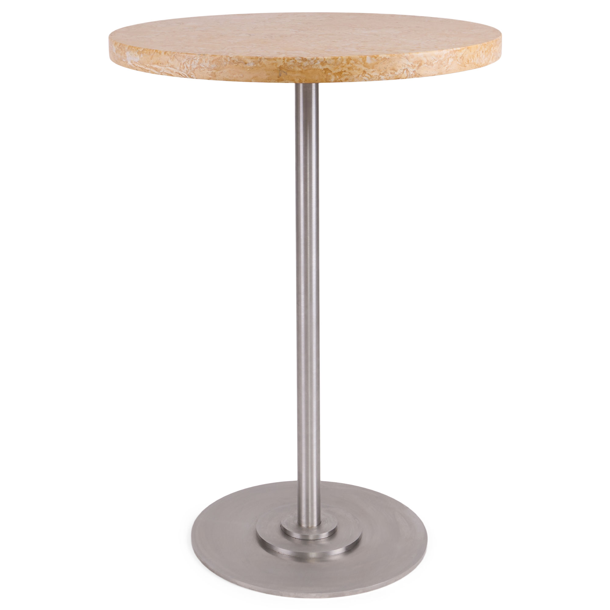 Frama - Table 57 matbord 55 cm rostfritt stål / yellow limestone - Matbord - Per Holland Bastrup - Gul - Metall/Sten | Möbler - Bord - Matbord | Möbelexperten