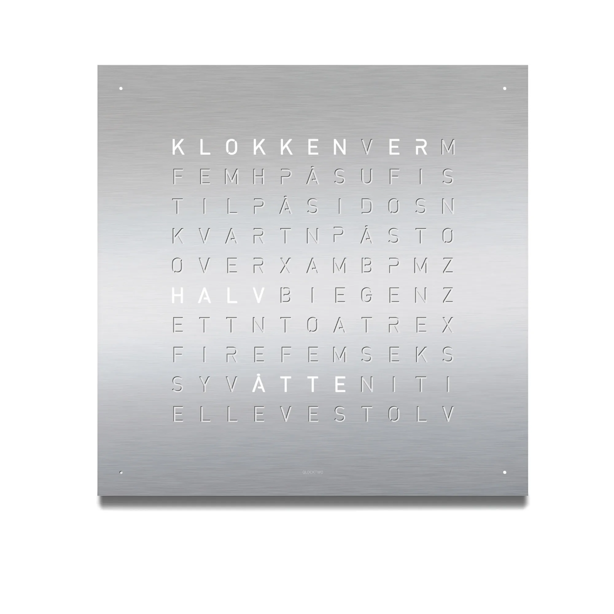 Qlocktwo Earth 90 Stainless Steel - Brushed