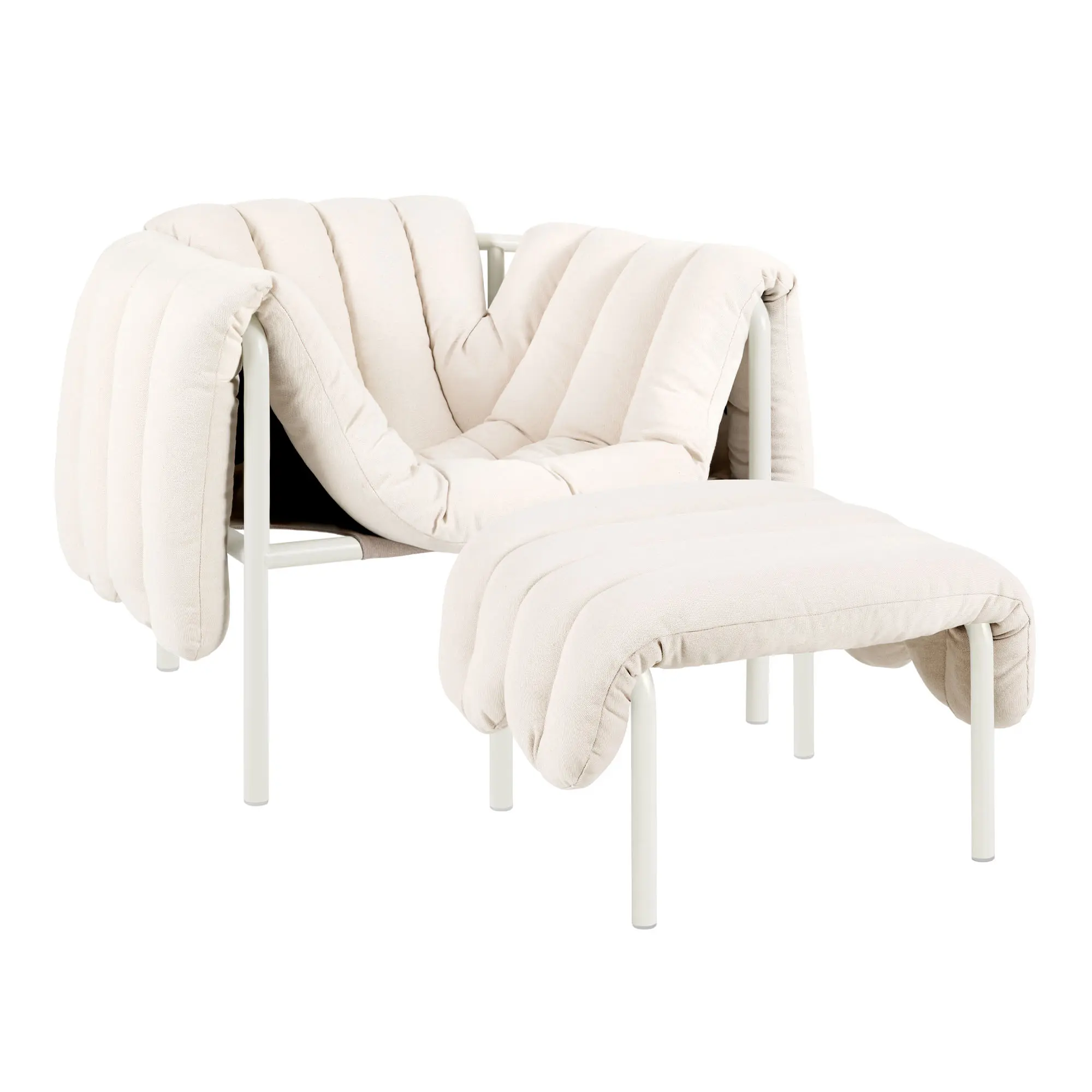 Puffy Lounge Chair + Ottoman