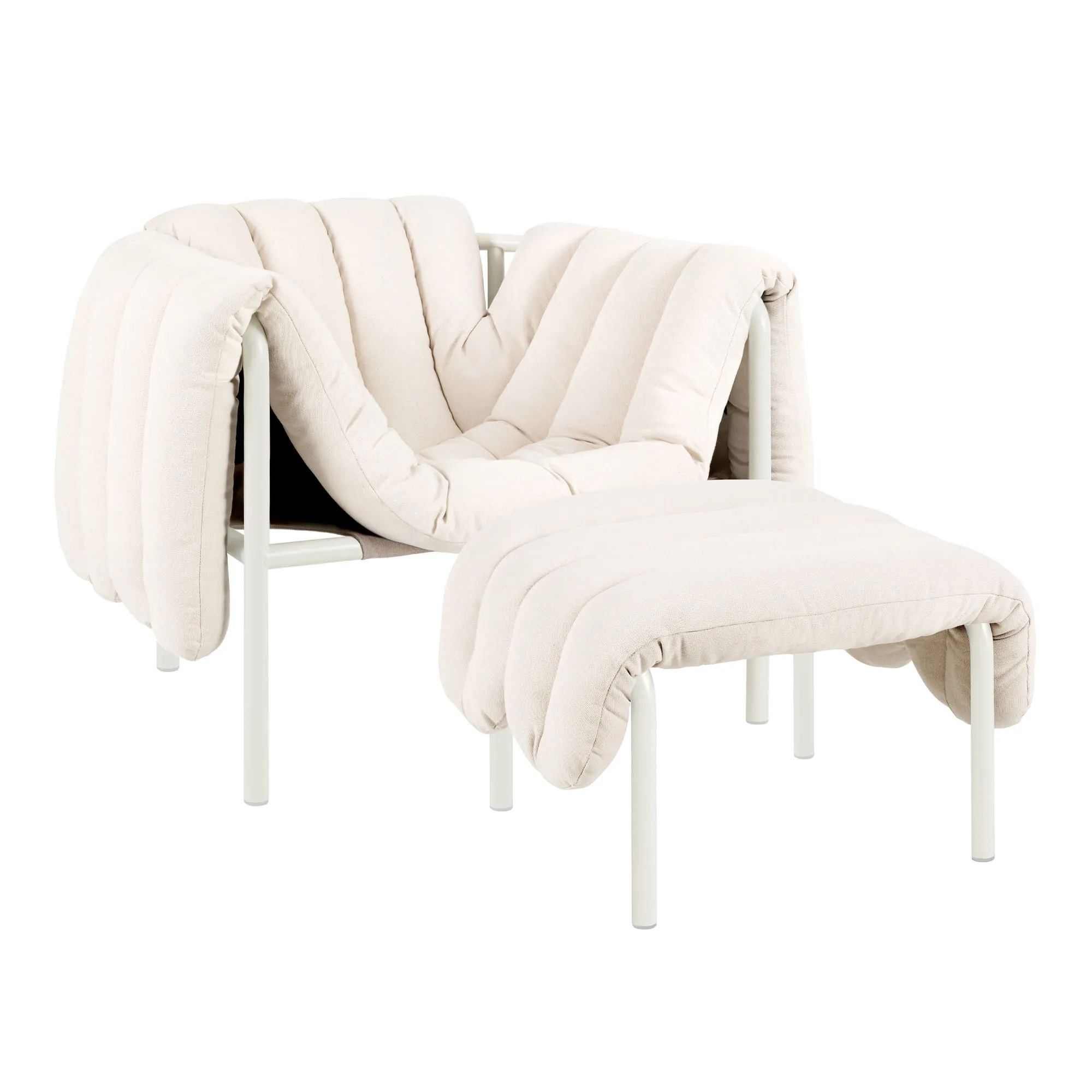 Puffy Lounge Chair + Ottoman