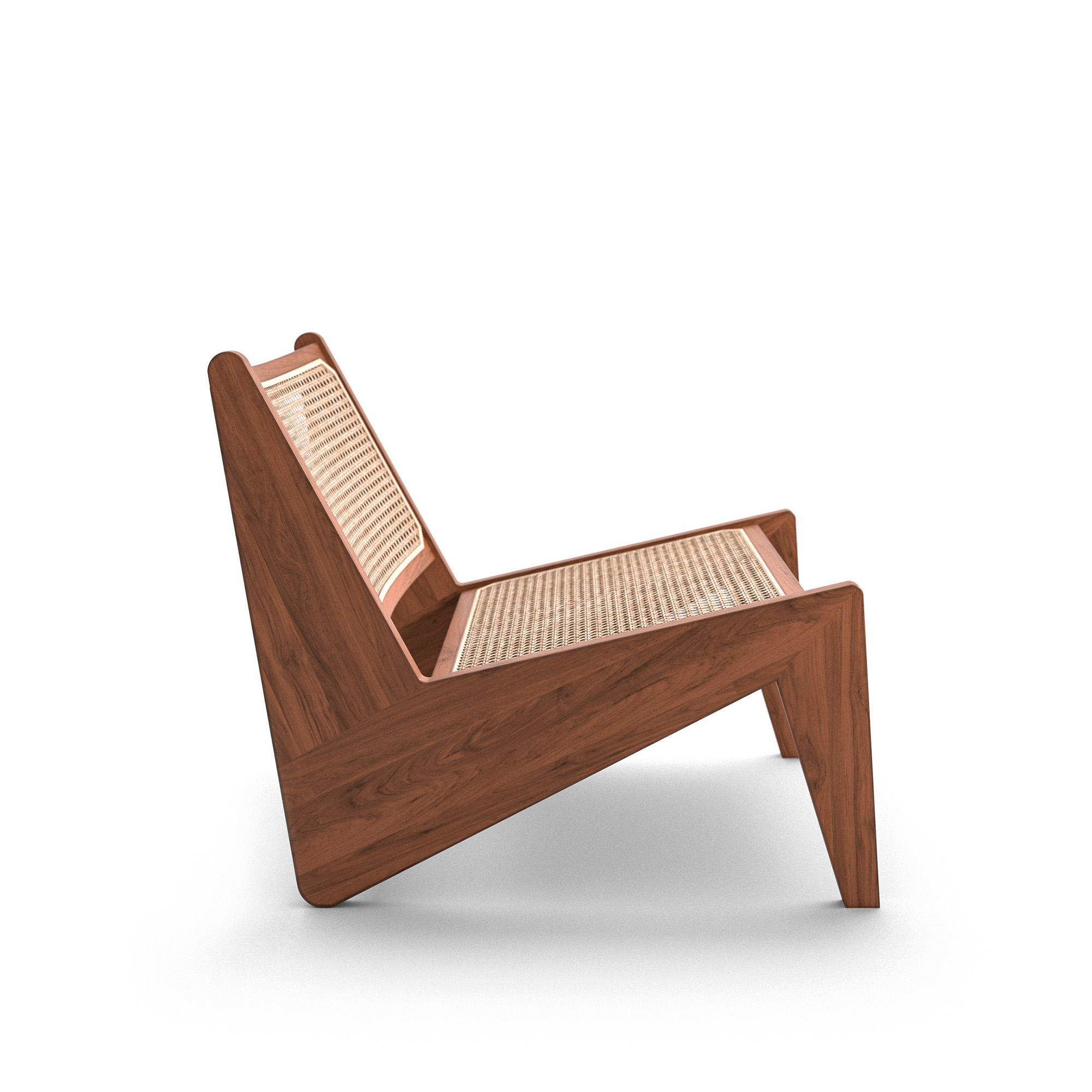 Cassina - 058 Kangaroo armchair, Natural Teak - Fåtöljer - designer_pierre_jeanneret - Träfärgad - Trä