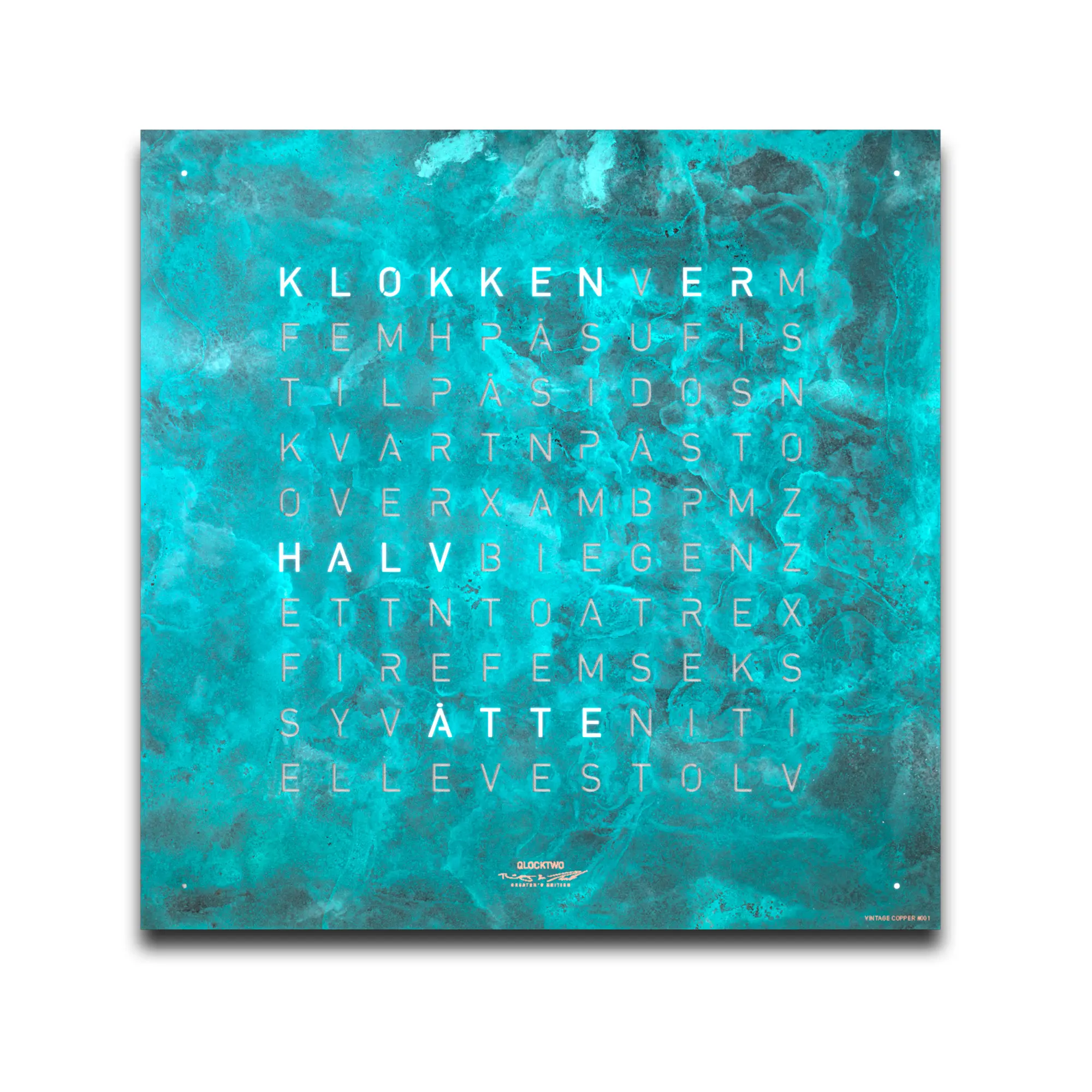 Qlocktwo Earth 45 Creator's Edition – Vintage Copper