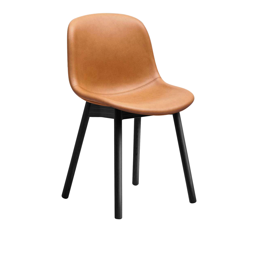 HAY - Neu 13 Upholstery, Soft Black Oak/Cat.6 Sense Cognac - Matstolar - Trä/Plast