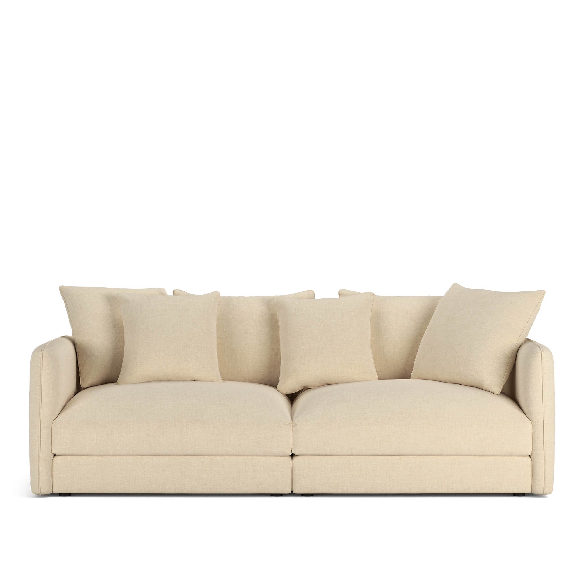 NOGA - Pavarotti Sienna 101 2,5-sitssoffa fast kl&auml;dsel - Soffor - Dun/Metall/Tr&auml;/Skum