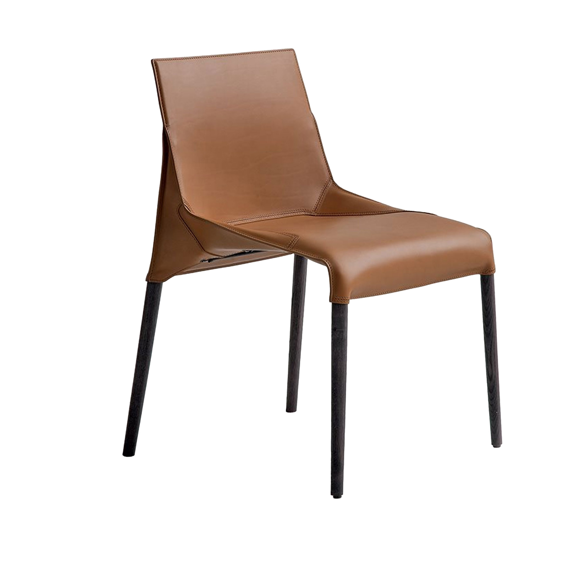Poliform - Seattle stol S37 Black Elm, 26 Invecchiato - Spisestoler - Jean-Marie Massaud - Flerfarget - Lær/Tre/Syntetisk