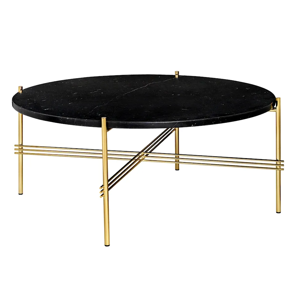 TS sofabord Ø80 cm messing