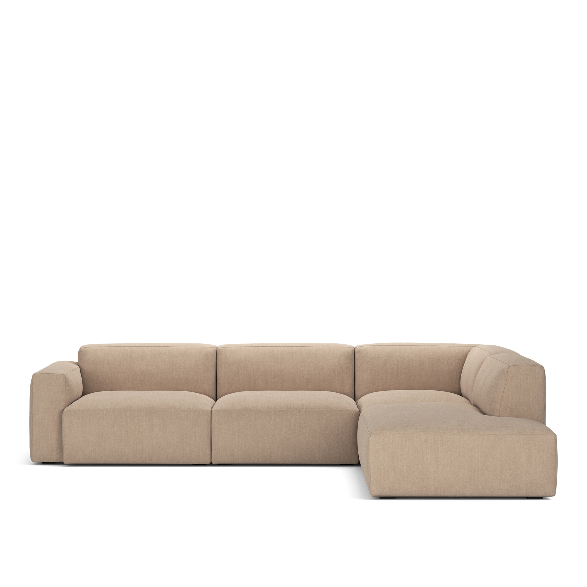 NOGA - Brick 4-Seater Corner Open End Right Shadow Beige Removable Upholstery - Soffor